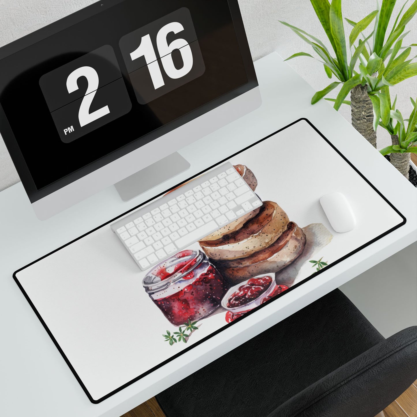 Breakfast Lovers Desk Mat, Cozy Office Décor, Cute Desk Accessories, Gift for Foodies, Kitchen Vibe, Functional Desk Decor