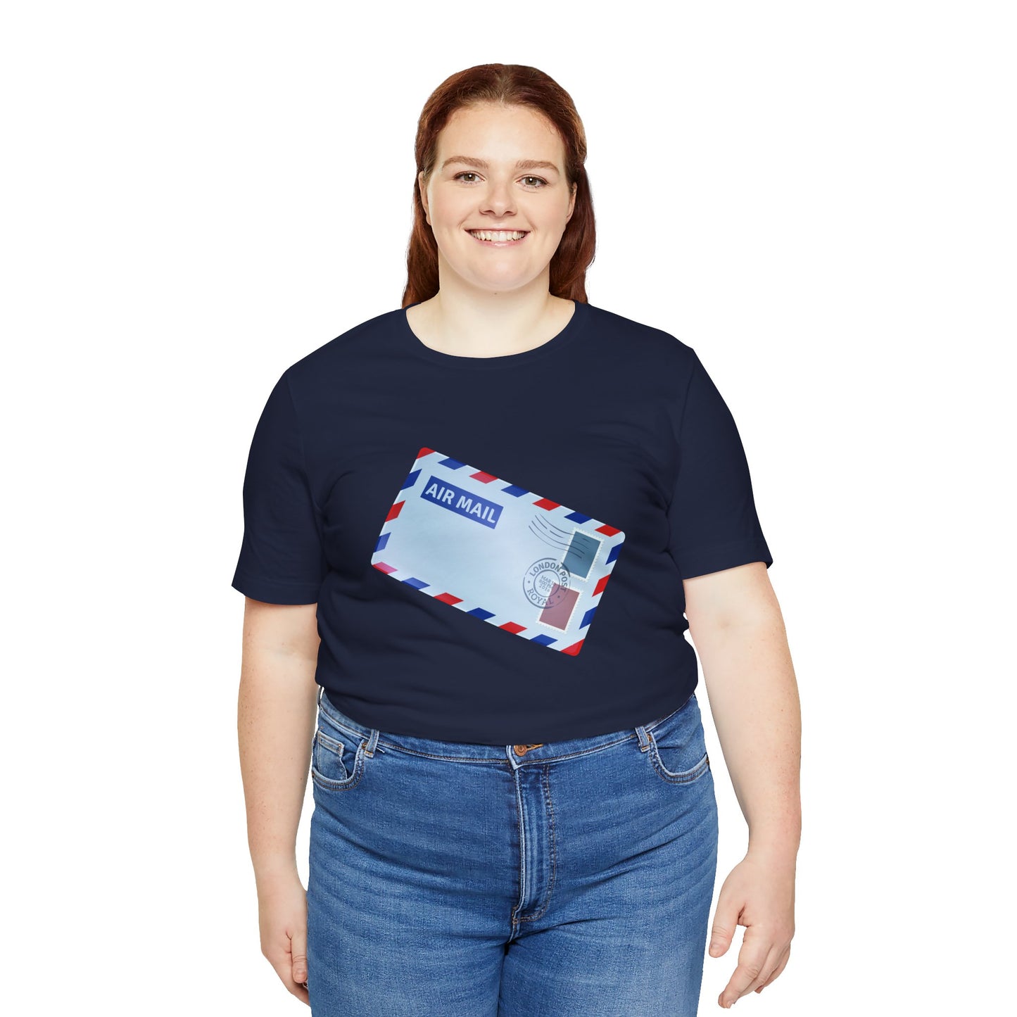 Unisex Jersey Short Sleeve Tee - Vintage British Air Mail - Classic Postal Design