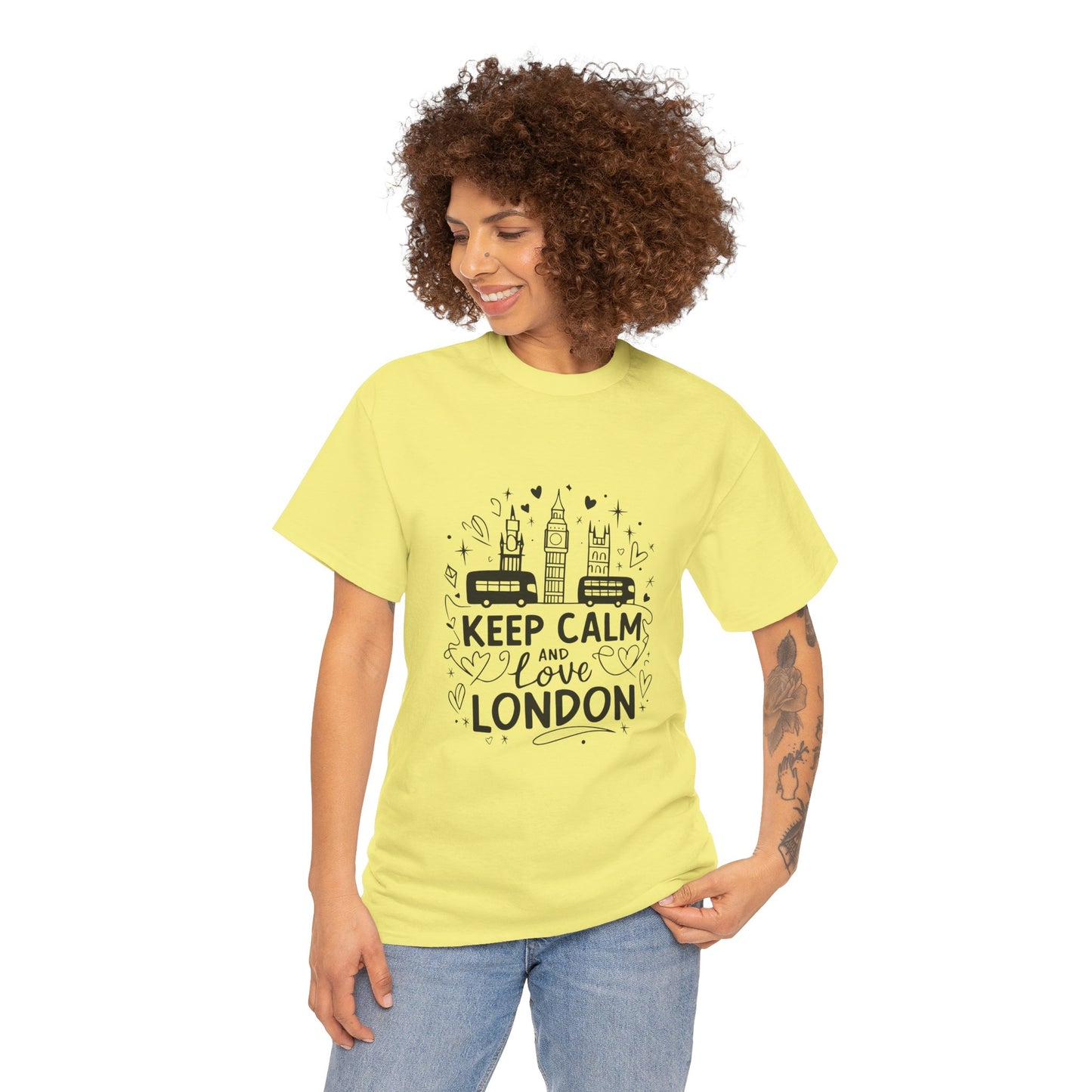 Unisex Heavy Cotton Tee - Keep Calm and Love London