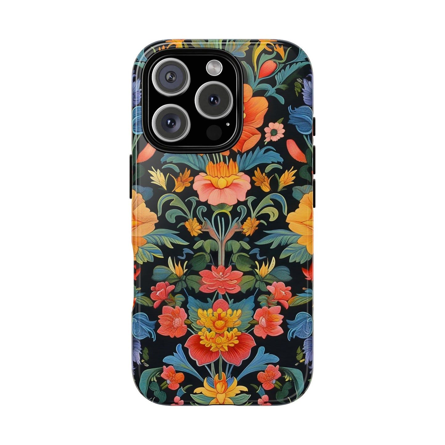 Floral Phone Case - Vibrant Flower Pattern, Tough Case for iPhone, Samsung, Aesthetic Gift, Flower Lover Accessory
