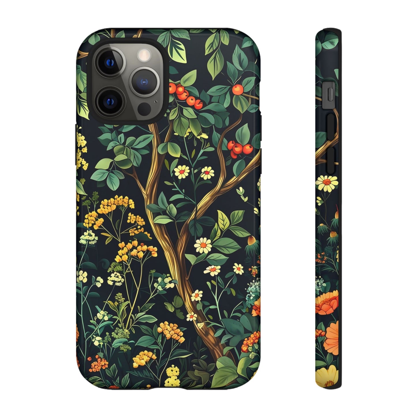 Floral iPhone Case, Nature Inspired Tough Case, Botanical Phone Cover, Eco-Friendly Gift, Unique Floral Design