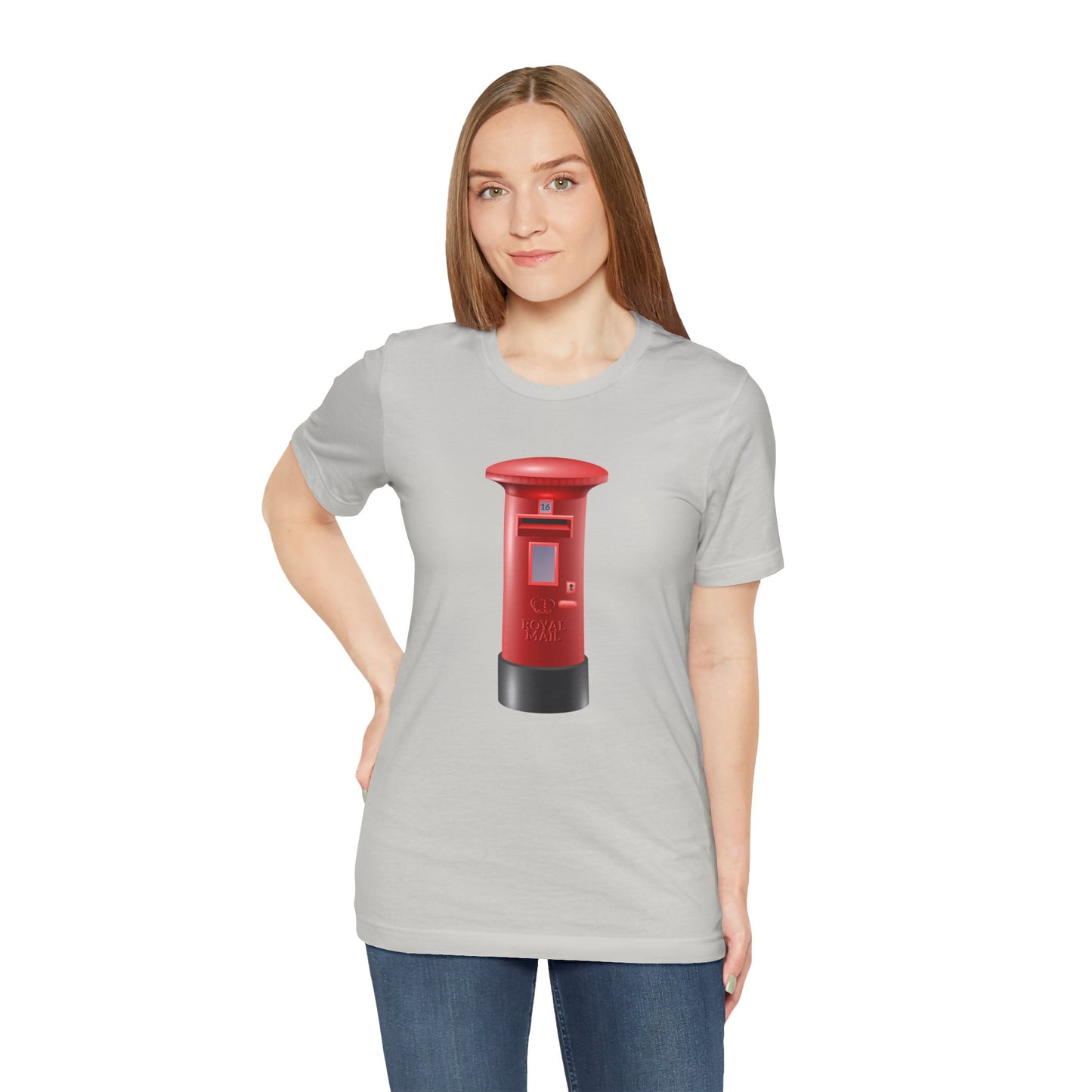 Unisex Jersey Short Sleeve Tee - Classic UK Royal Mailbox Design - British Postbox Icon