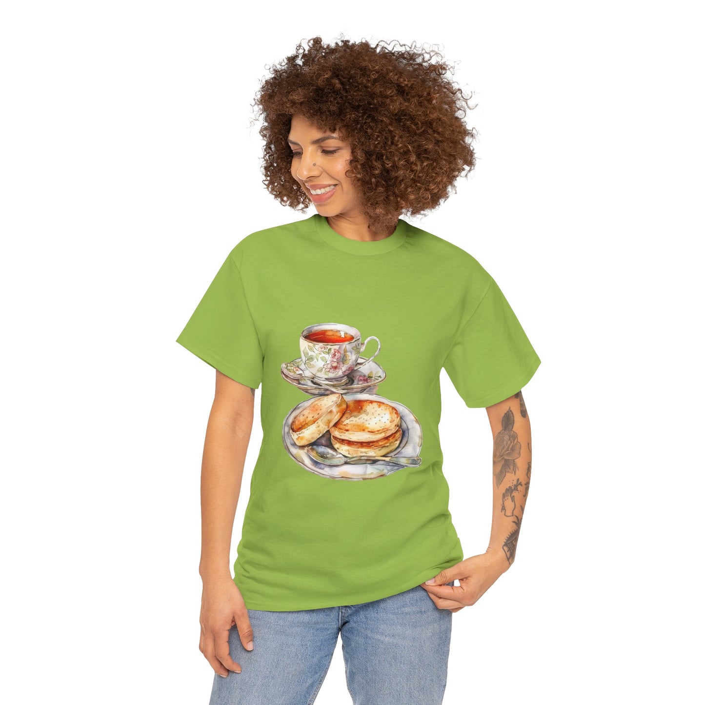 Unisex Heavy Cotton Tee - Heritage on a Plate - Exploring British Cuisine
