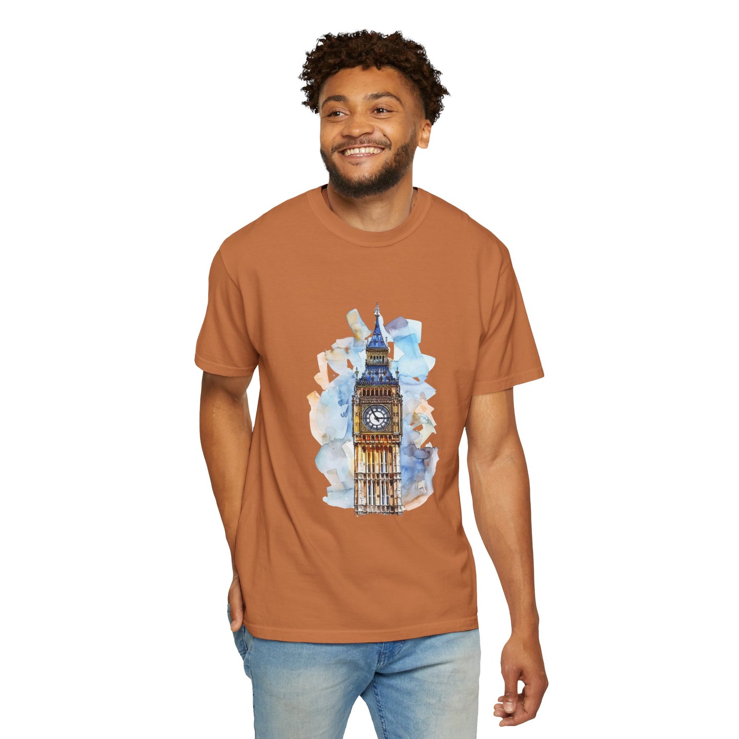Unisex Garment-Dyed T-shirt - Iconic Big Ben Clock Tower