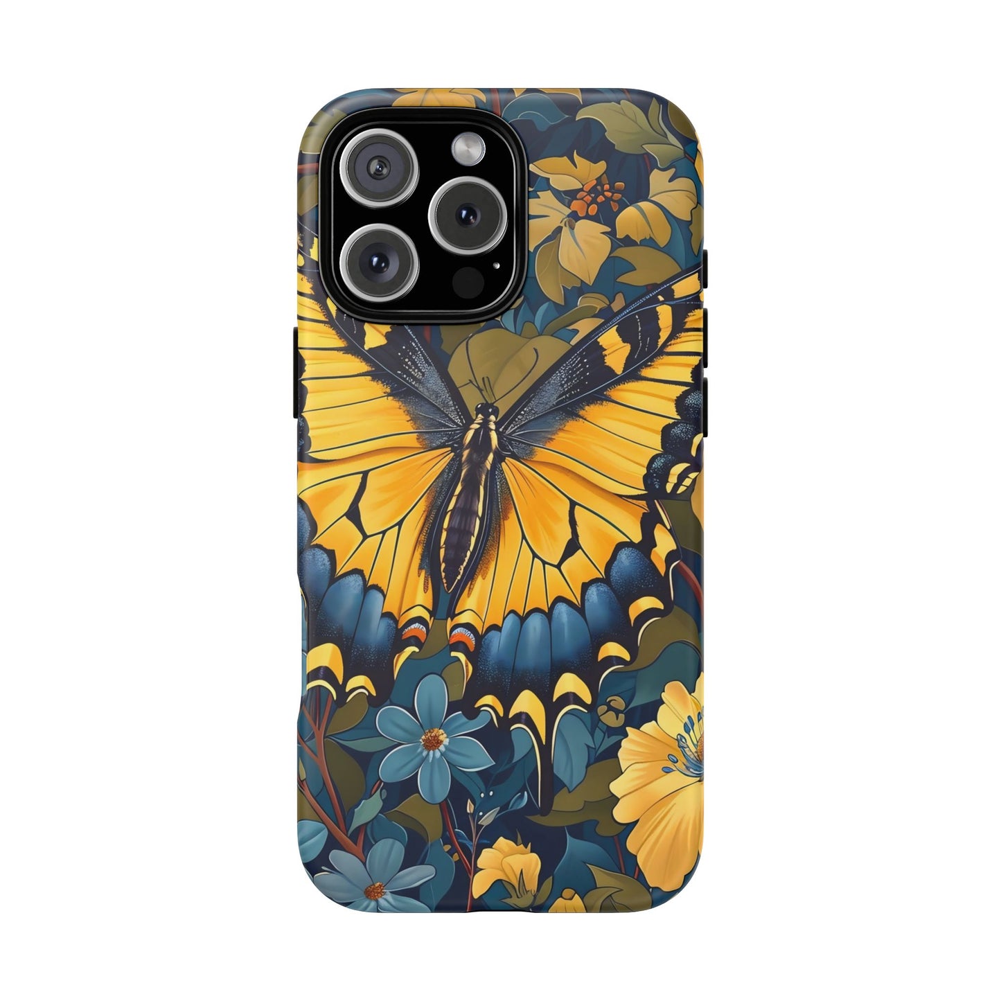 Colorful Butterfly Phone Case, Floral Design, Tough Cases, Protective Cover, Gifts for Nature Lovers, Birthday Present