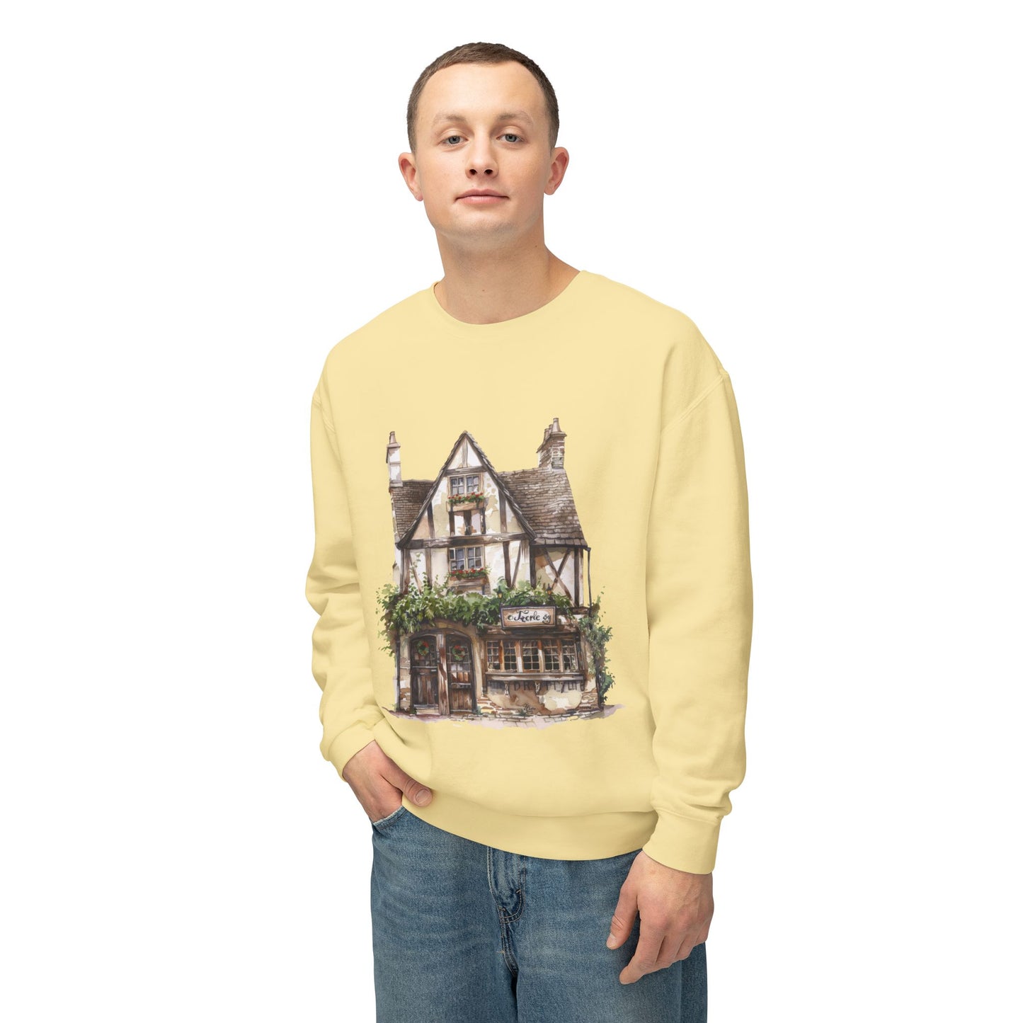 Unisex Lightweight Crewneck Sweatshirt - British Adorable Nature