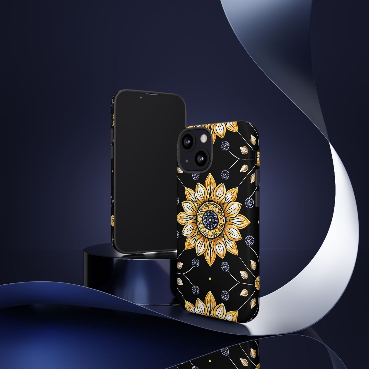 Floral Phone Case with Mandala Design, Tough Cases for iPhone & Samsung, Boho Style, Gift for Her, Unique Accessories