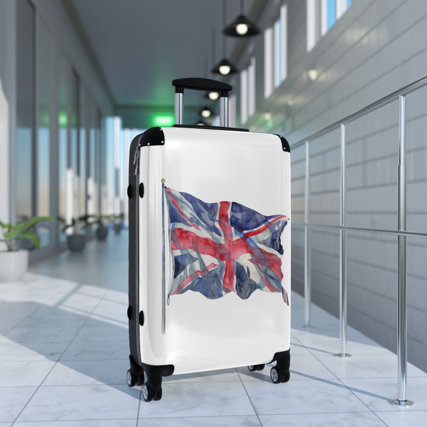 Waving Union Jack Flag Suitcase