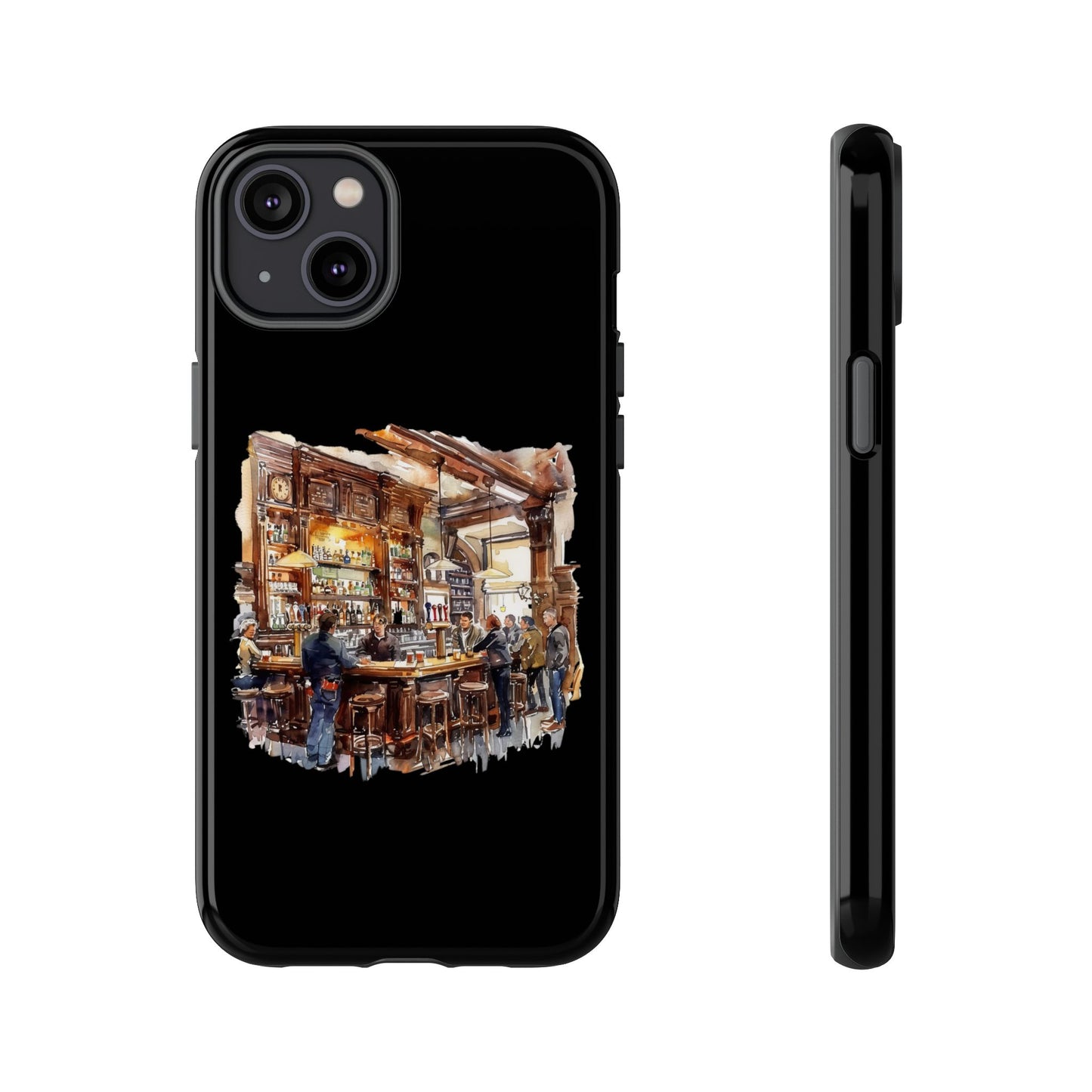 Artistic Phone Case - Cozy Pub Vibe, Trendy Smartphone Accessory, Gift for Friends, Modern Design, Durable Protection