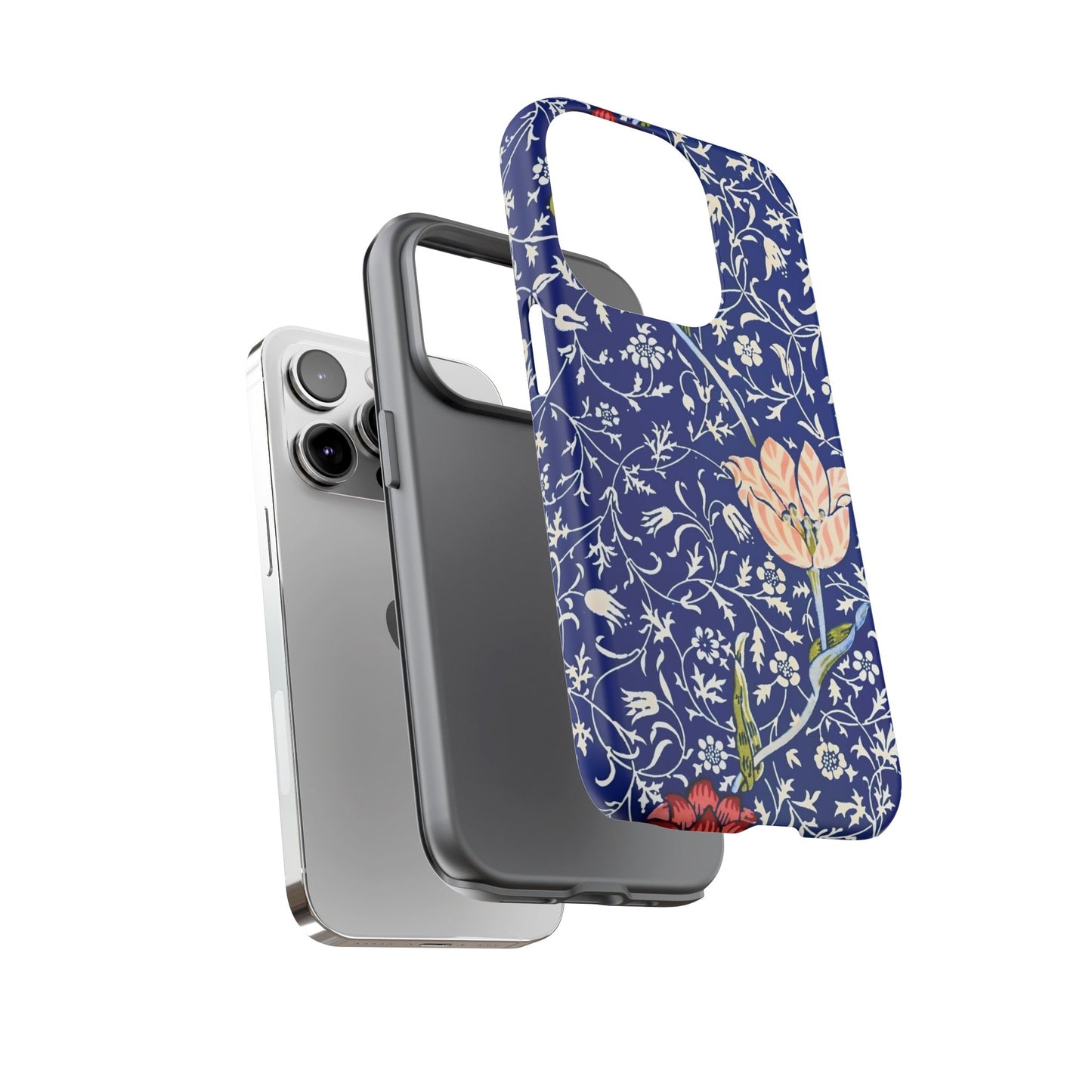 Floral Phone Case, Unique Tough Phone Cover, Gift for Her, Spring Decor, Durable Protective Case, Elegant Floral Design