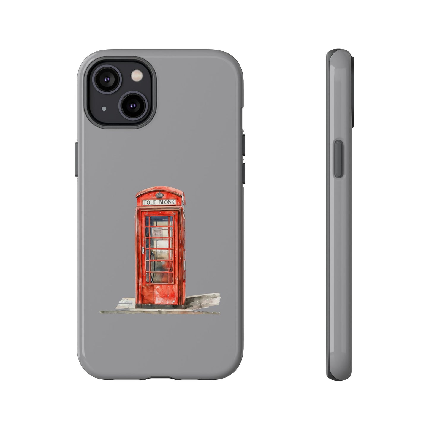 Red Phone Booth Phone Case, Vintage Style Case, Tough Cases for Gifts, Quirky Phone Accessories, Travel Lover's Gift