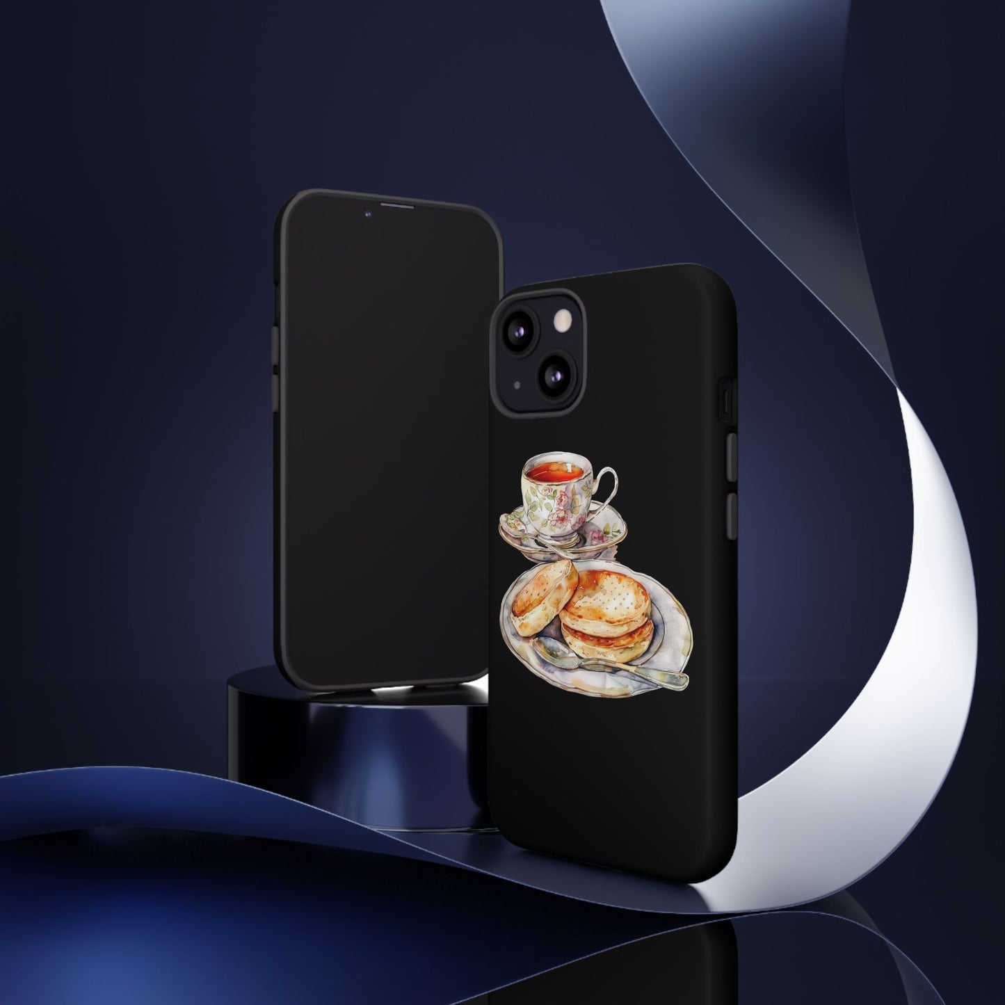 Tea Time Phone Case with Cookies Design, Cute Phone Cover, Gift for Tea Lovers, Kitchen Decor, Whimsical Style