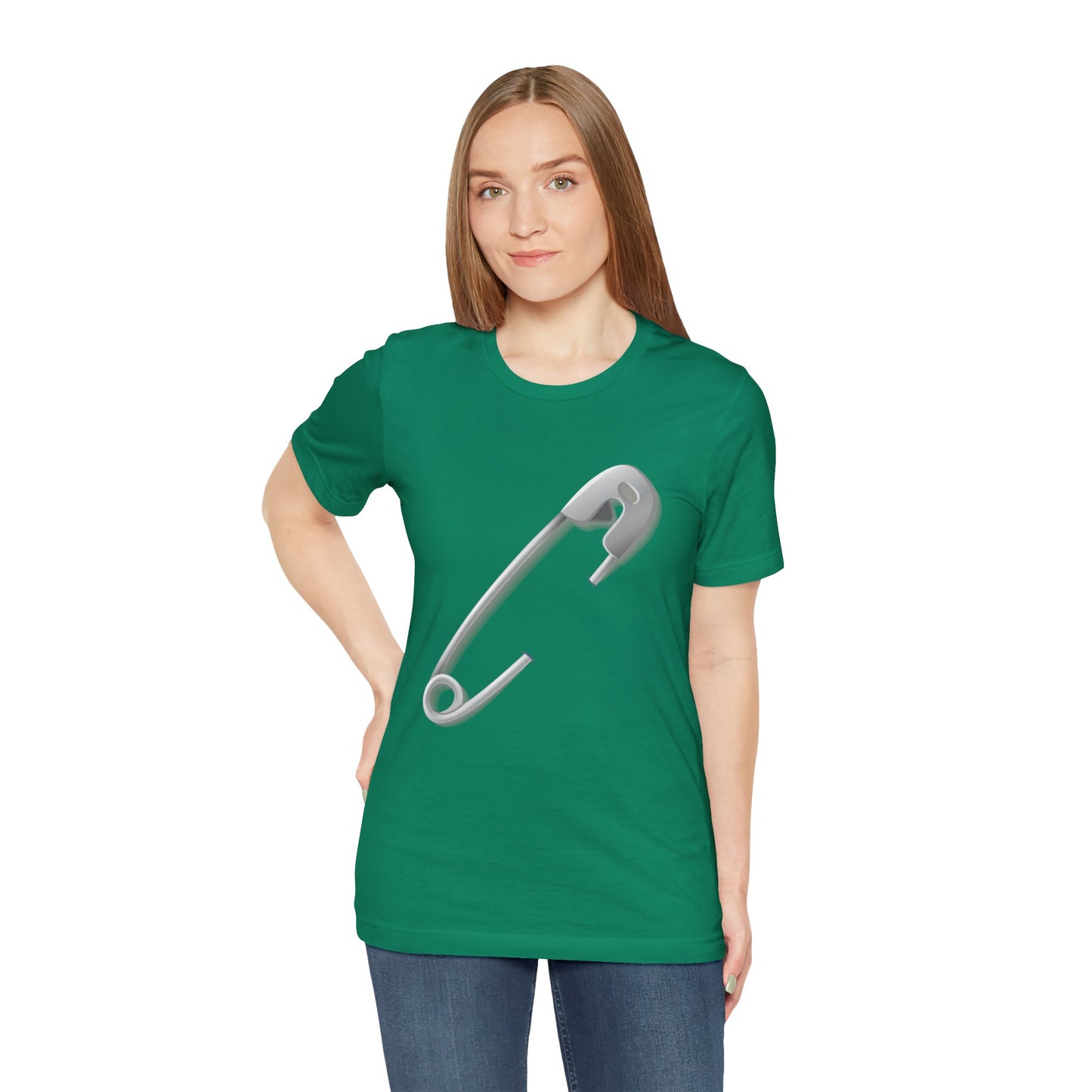 Unisex Jersey Short Sleeve Tee - Minimalist Safety Pin Design