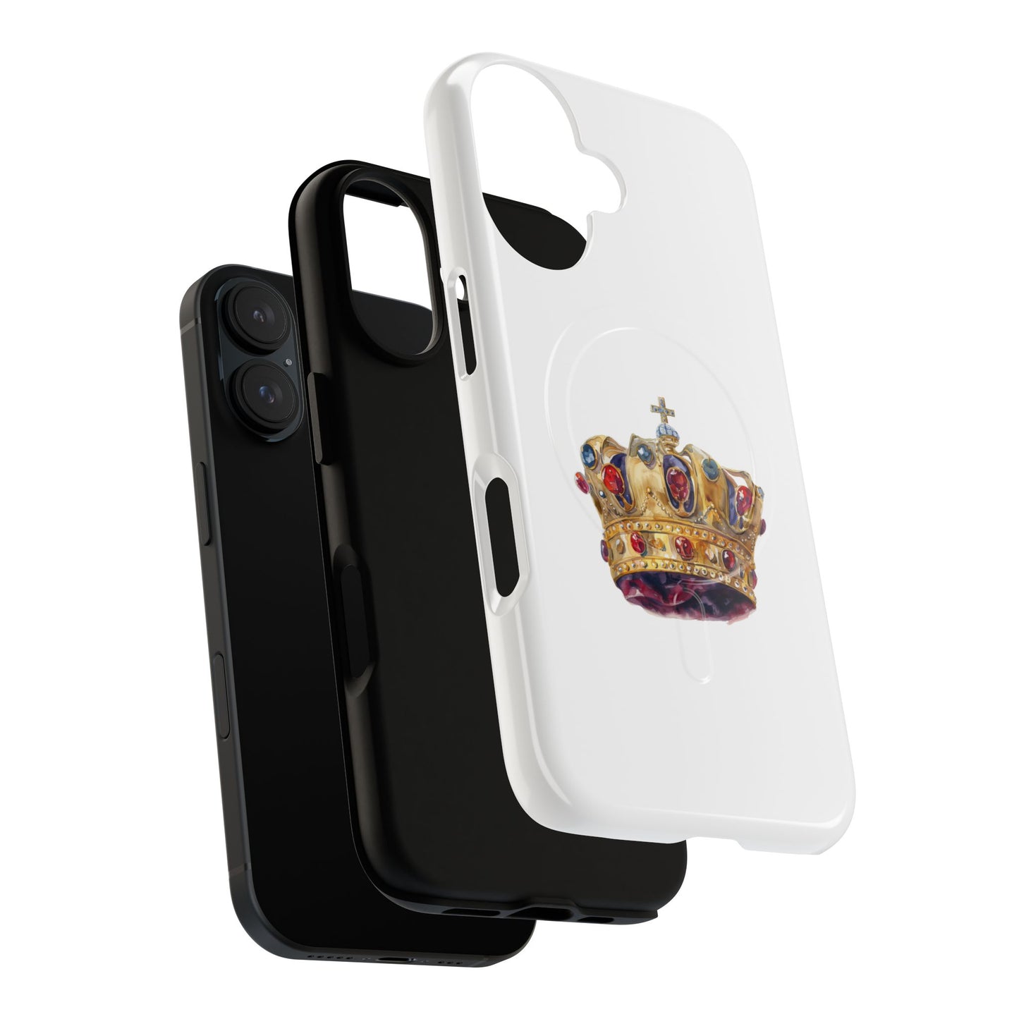 Royal Crown Magnetic Phone Case, Durable Phone Cover, Stylish Tech Accessory, Perfect Gift for Him & Her, Unique Design Case