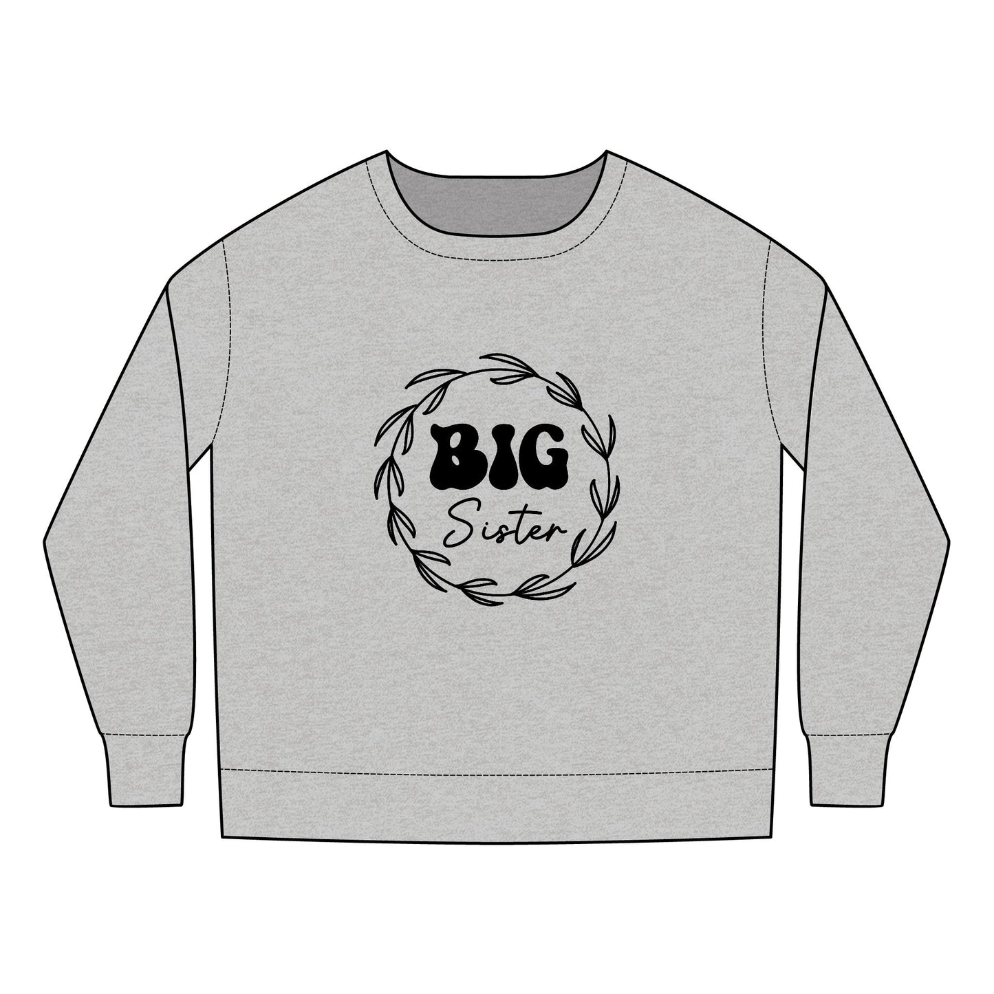 Toddler Sweatshirt - Big Sister Retro SVG PNG Design - Cozy Kids Apparel for New Siblings