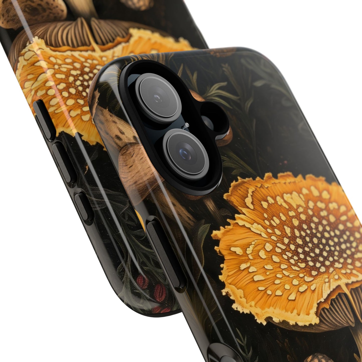 Floral Mushroom Phone Case, Tough Cases, Eco-Friendly, Nature Lover Gift, Floral Phone Cover, Stylish Phone Accessories