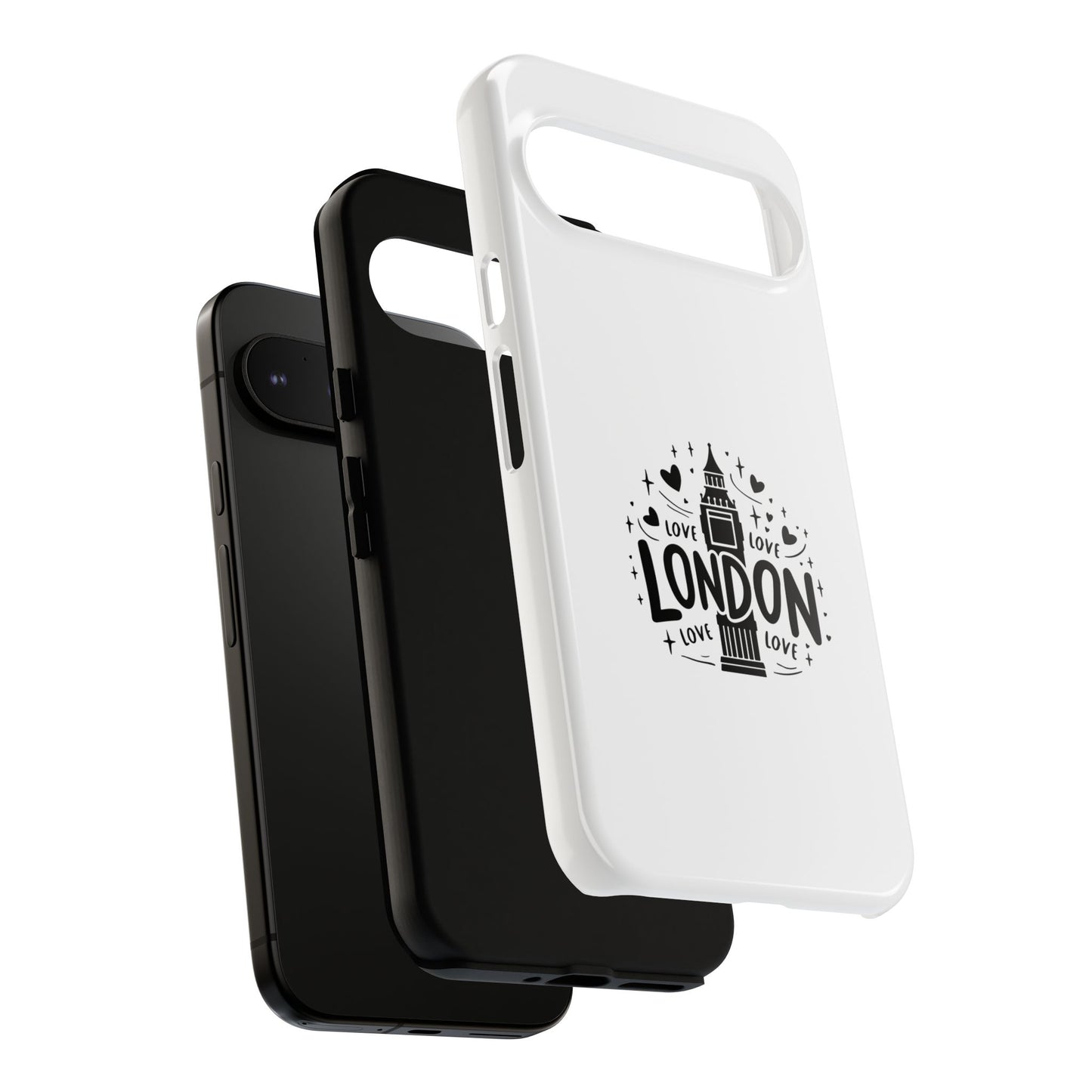 London Love iPhone Case | Tough Cases, London Theme, Gift for Travelers, Unique Phone Accessory, Cute Tech Gifts