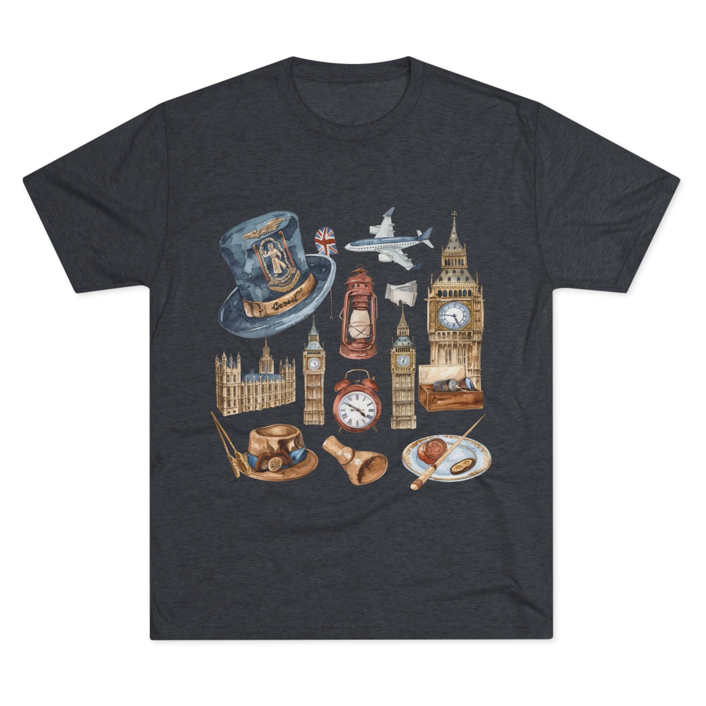 Vintage England Classy Unisex Tri-Blend Crew Tee