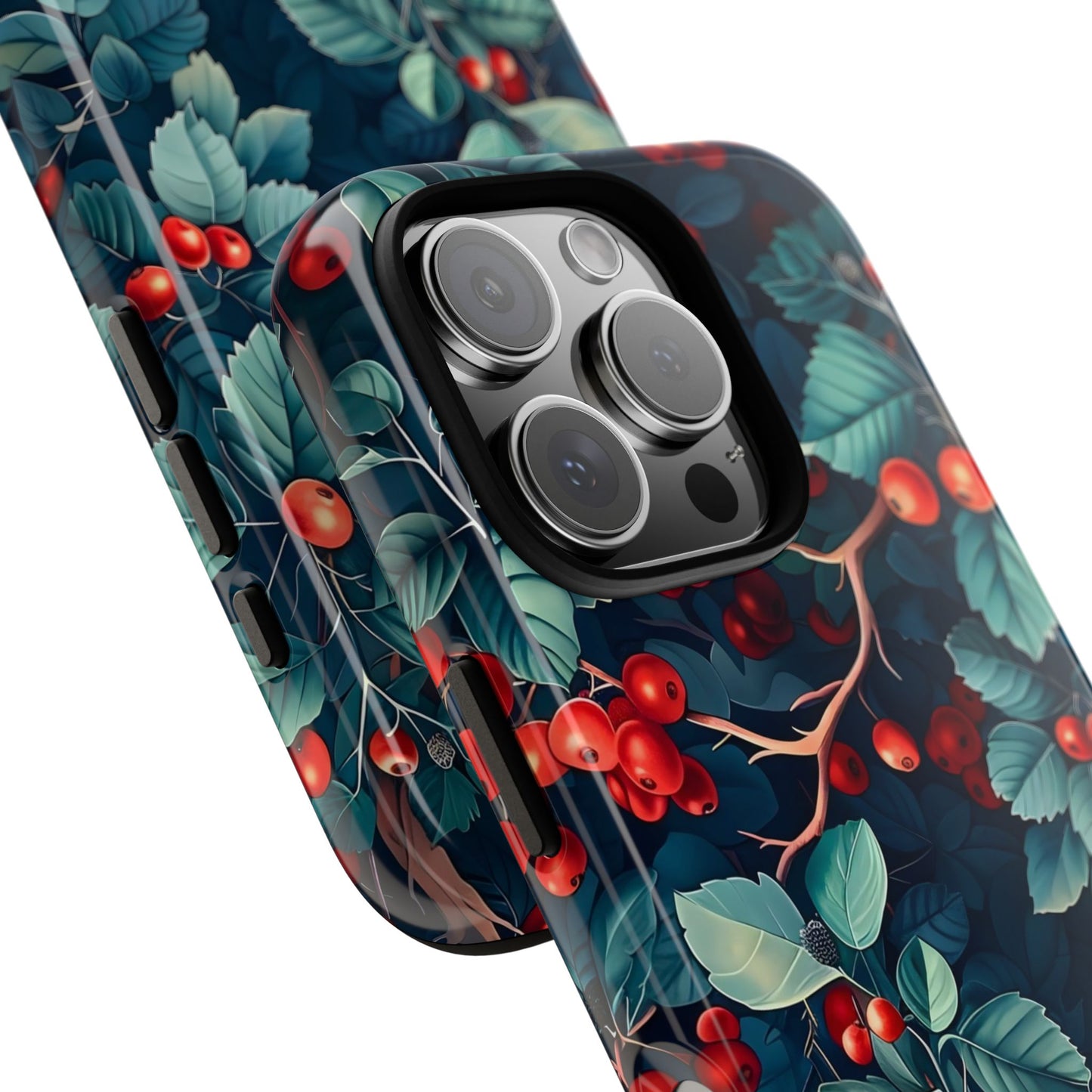 Berry Blossom Phone Case - Nature Lover's Gift, Floral Design, Cute Accessory for Spring, Unique Tech Cover, Perfect for Holidays