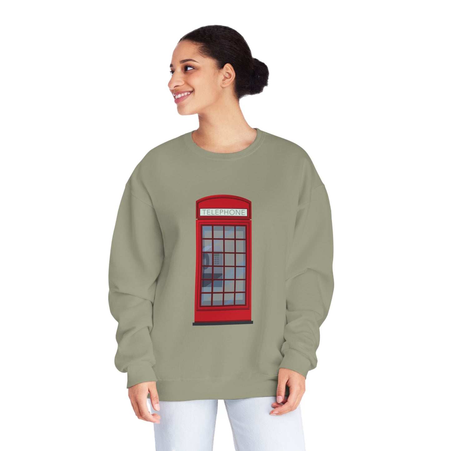 Unisex NuBlend® Crewneck Sweatshirt - Iconic British Public Telephone