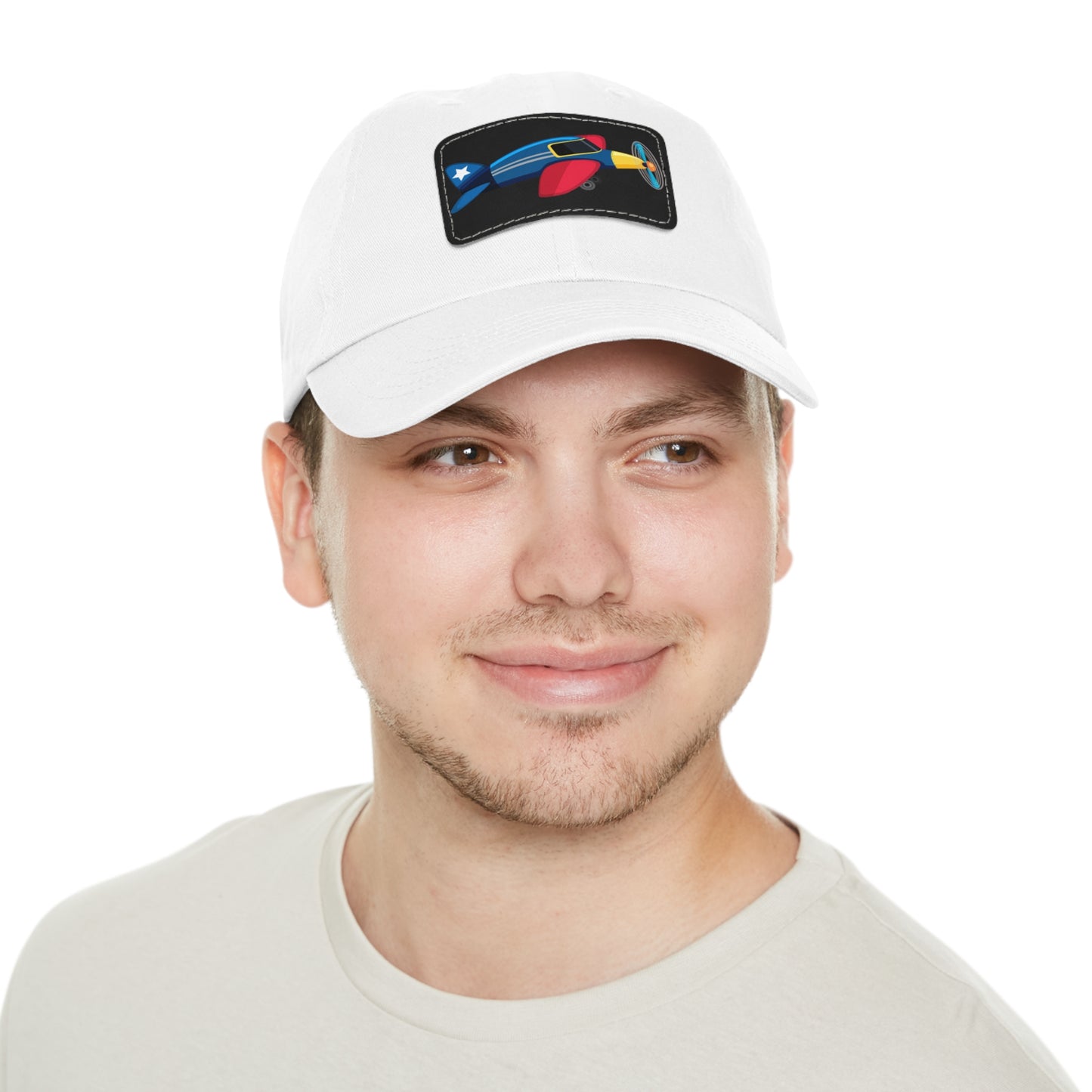 Vintage Airplane Dad Hat with Leather Patch, Gift for Dad, Aviation Lover, Birthday Present, Casual Fashion