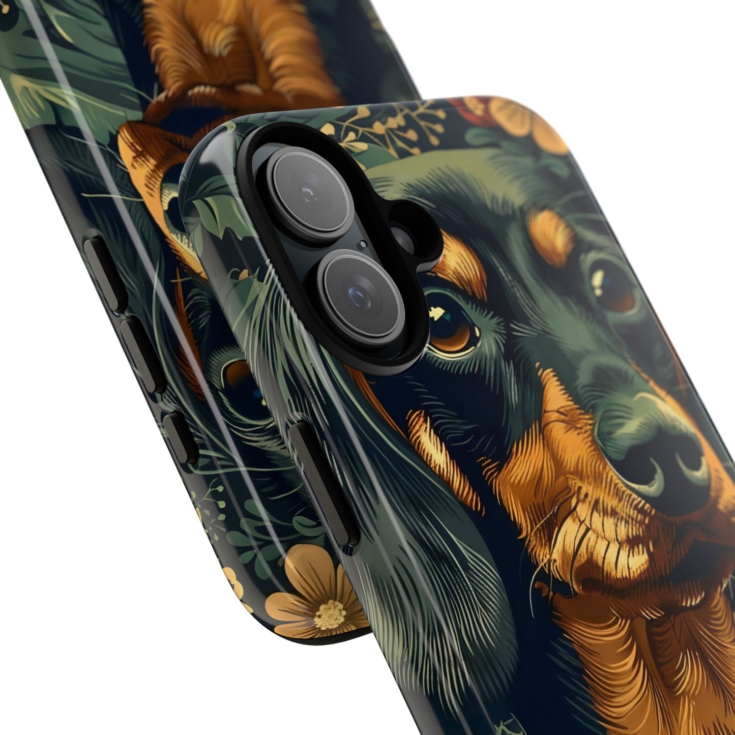 Dachshund Phone Case, Floral Pet Phone Cover, Dog Lover Gift, Tough Phone Case, Custom Dachshund Design, Unique Dog Owner Accessory