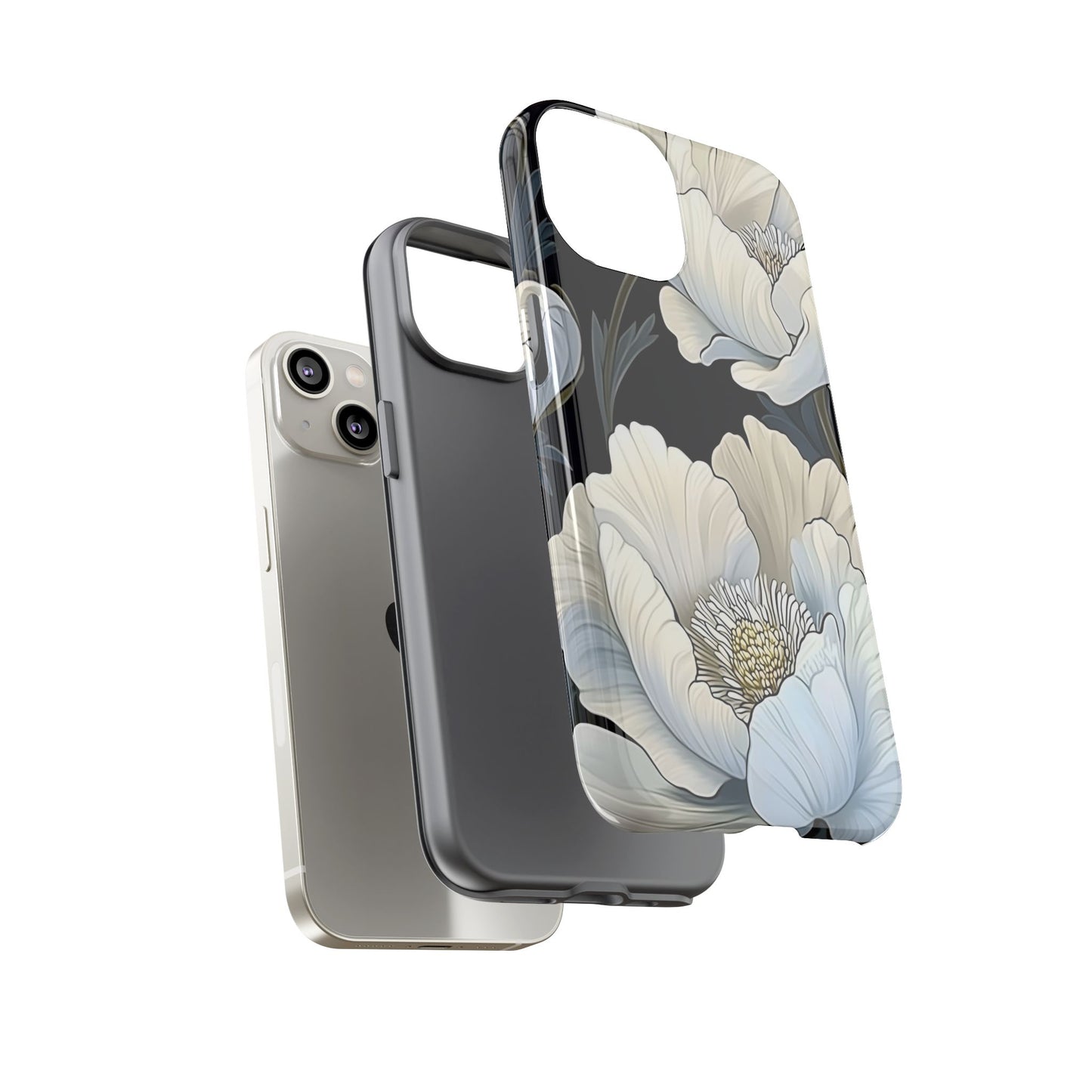 Floral Phone Case, Tough Cases for Women, Stylish Phone Cover, Floral Design Phone Protector, Nature Inspired Tech Accessories