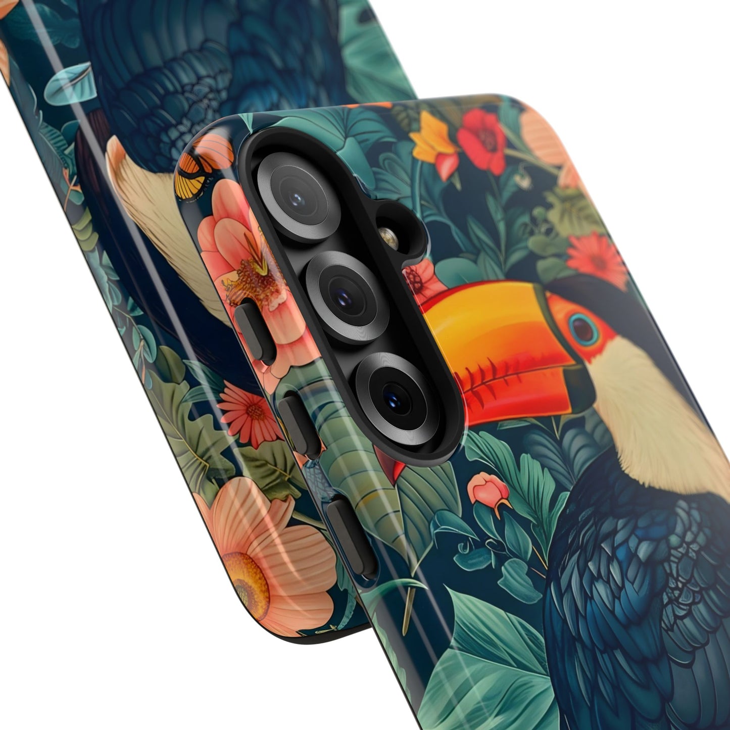 Tropical Toucan Phone Case - Cute Animal Design, Nature Lover Gift, Floral Pattern, Bird Lover Accessory, Summer Vibes