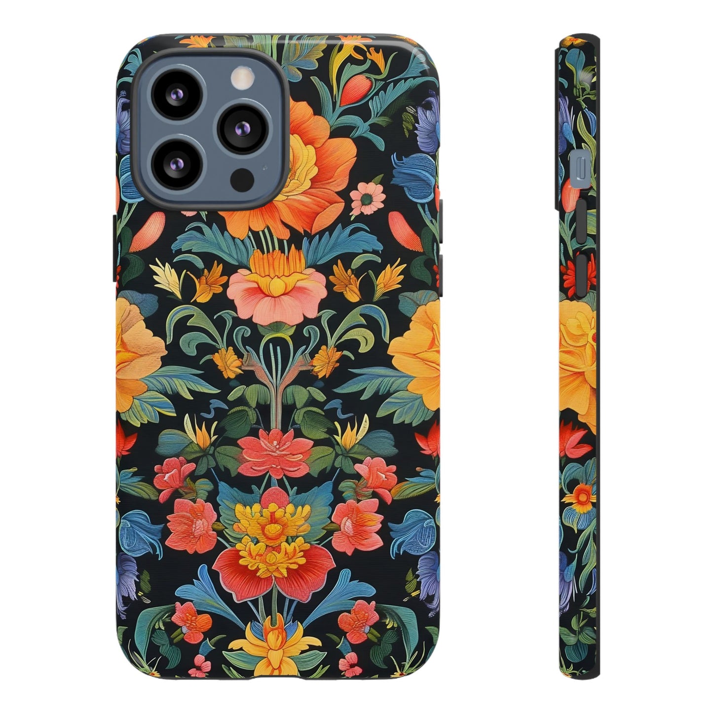 Floral Phone Case - Vibrant Flower Pattern, Tough Case for iPhone, Samsung, Aesthetic Gift, Flower Lover Accessory