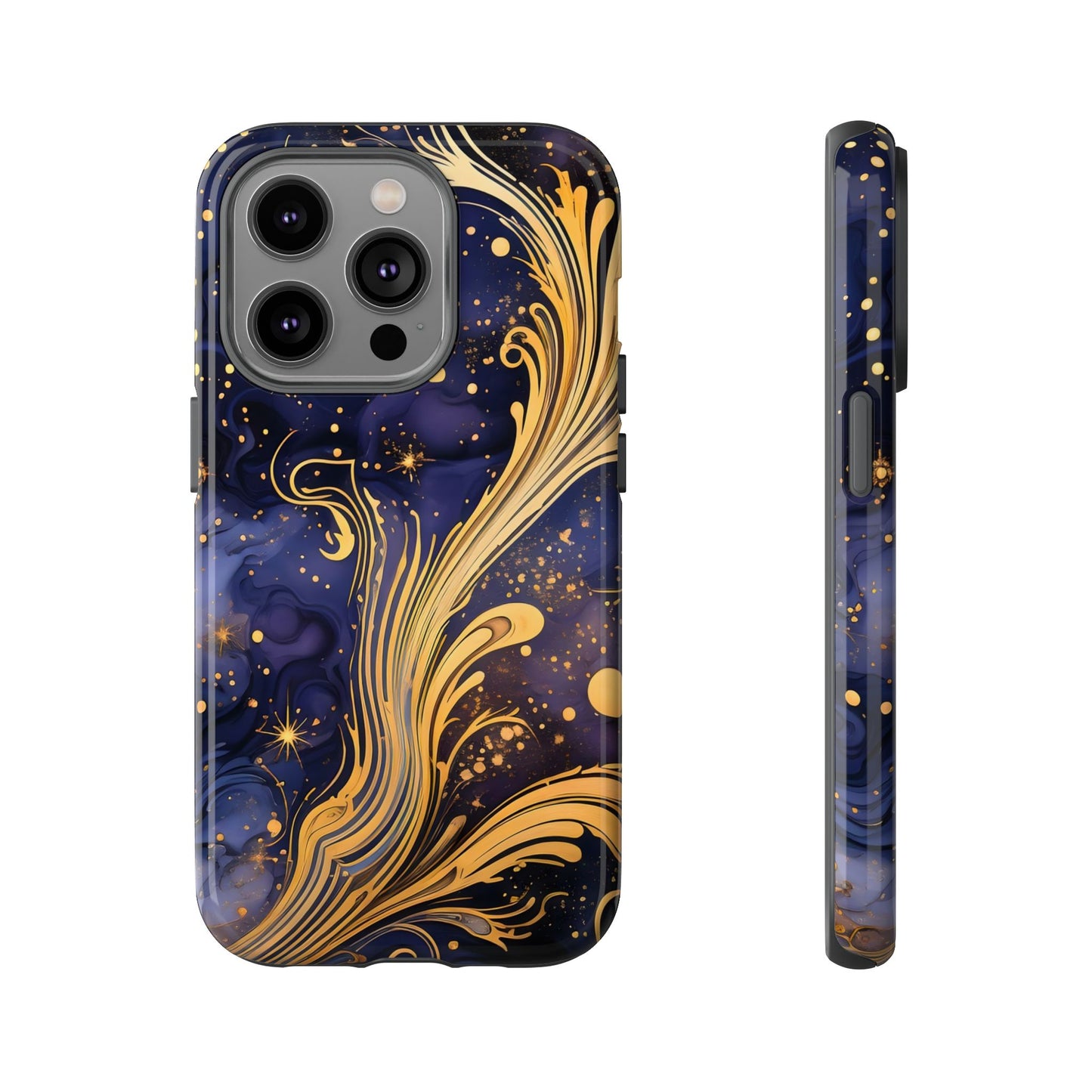 Elegant Floral Phone Case, Tough Cases for Women, Artistic Galaxy Design, Phone Cover for Cosmic Lovers, Unique Gift Idea