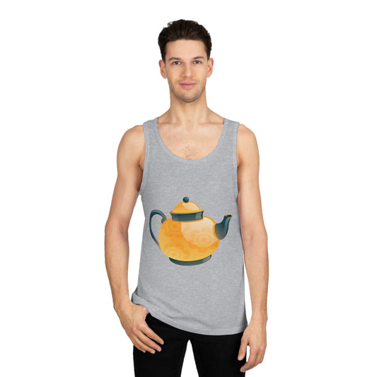 Unisex Softstyle™ Tank Top - Trendy British Tea Kettle