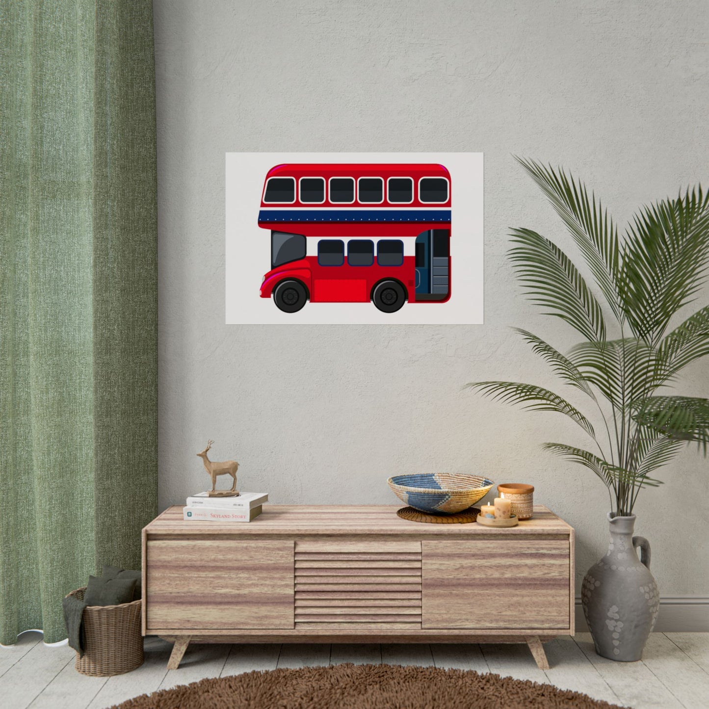 Red Double Decker Bus Rolled Posters
