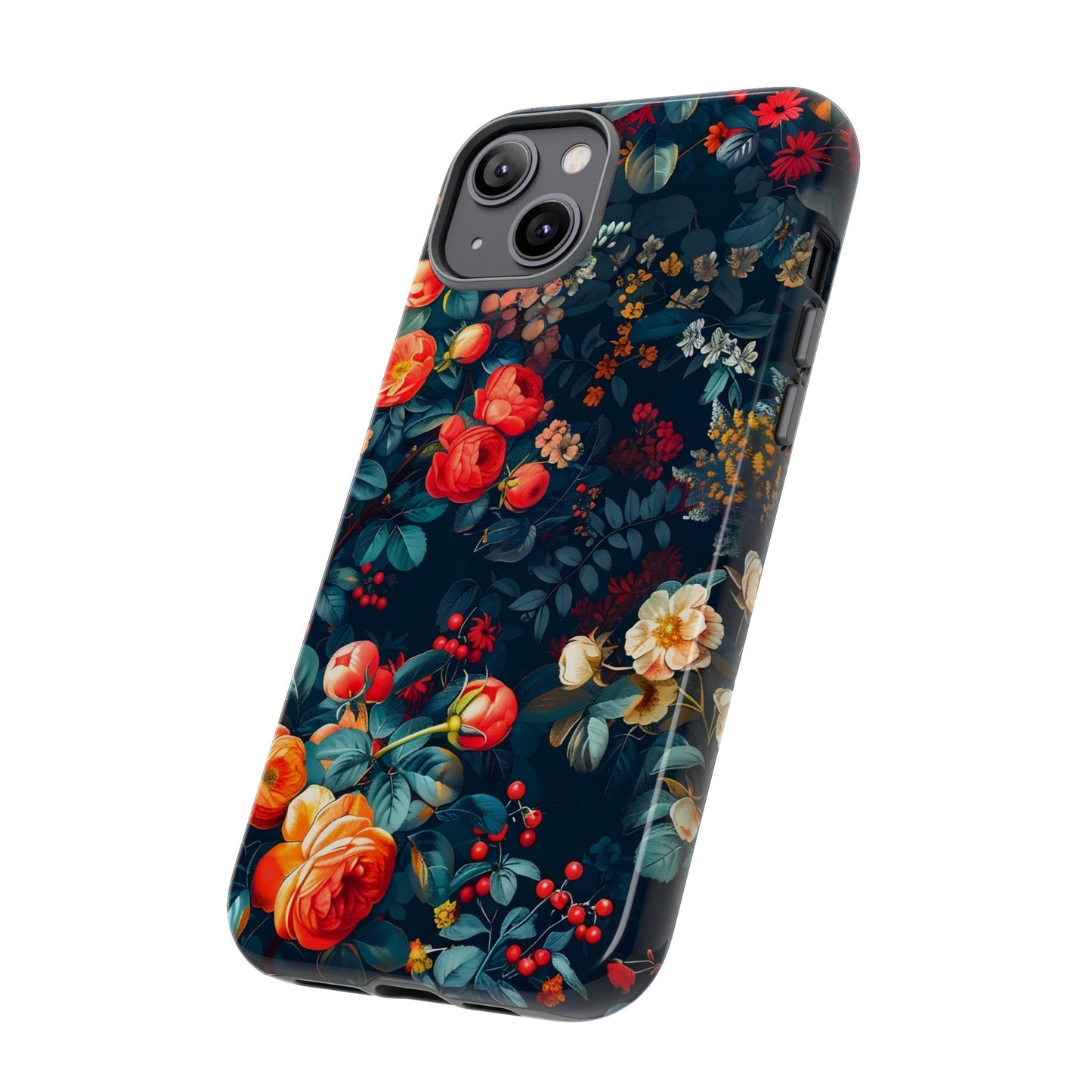 Floral Phone Case - Tough Cases, iPhone Protection, Elegant Floral Design, Gift for Her, Stylish Tech Accessory