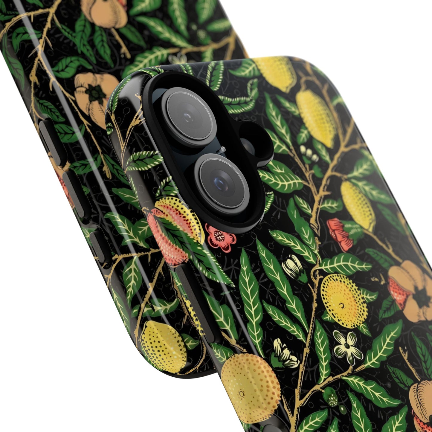 Tough Cases Phone Case, Floral Phone Cover, Tough Phone Protection, Gift for Plant Lovers, Black Background, Eco-Friendly Design