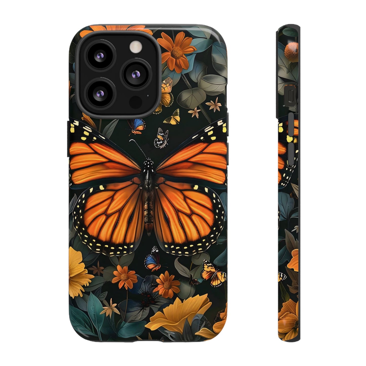 Monarch Butterfly Phone Case, Tough Cases, Nature Lover Gift, Floral Mobile Cover, Eco-Friendly Phone Accessory, Butterfly Design