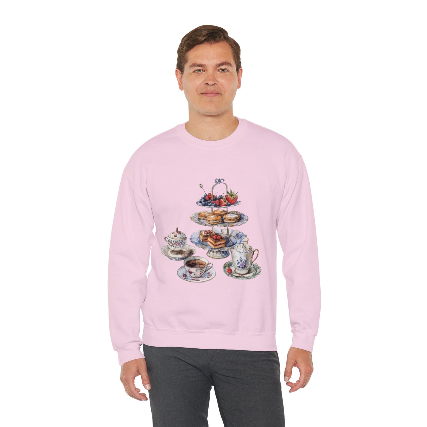 Unisex Heavy Blend™ Crewneck Sweatshirt Cozy - Delightful British Food