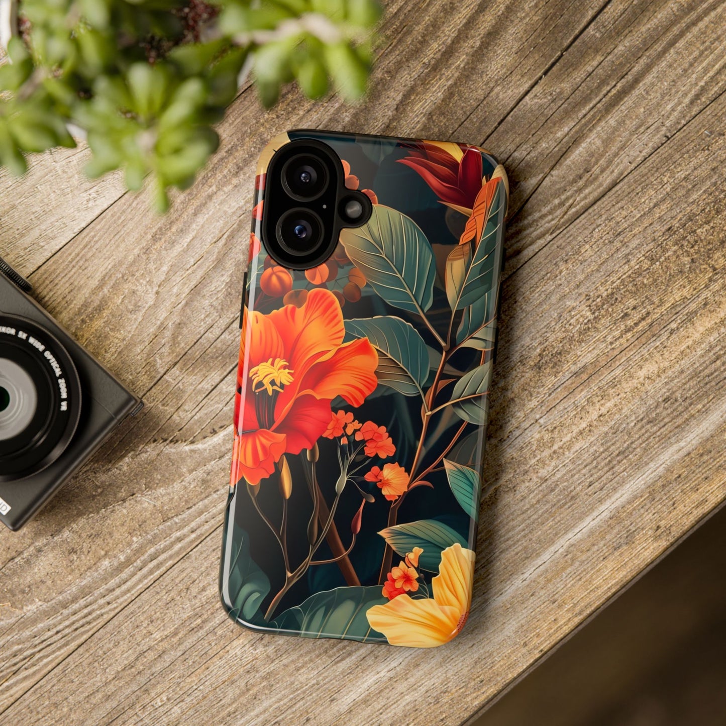 Tough Floral Phone Case | Tropical Vibe, Gift for Nature Lovers, Summer Beach Accessory, Floral Pattern, Trendy Phone Accessories