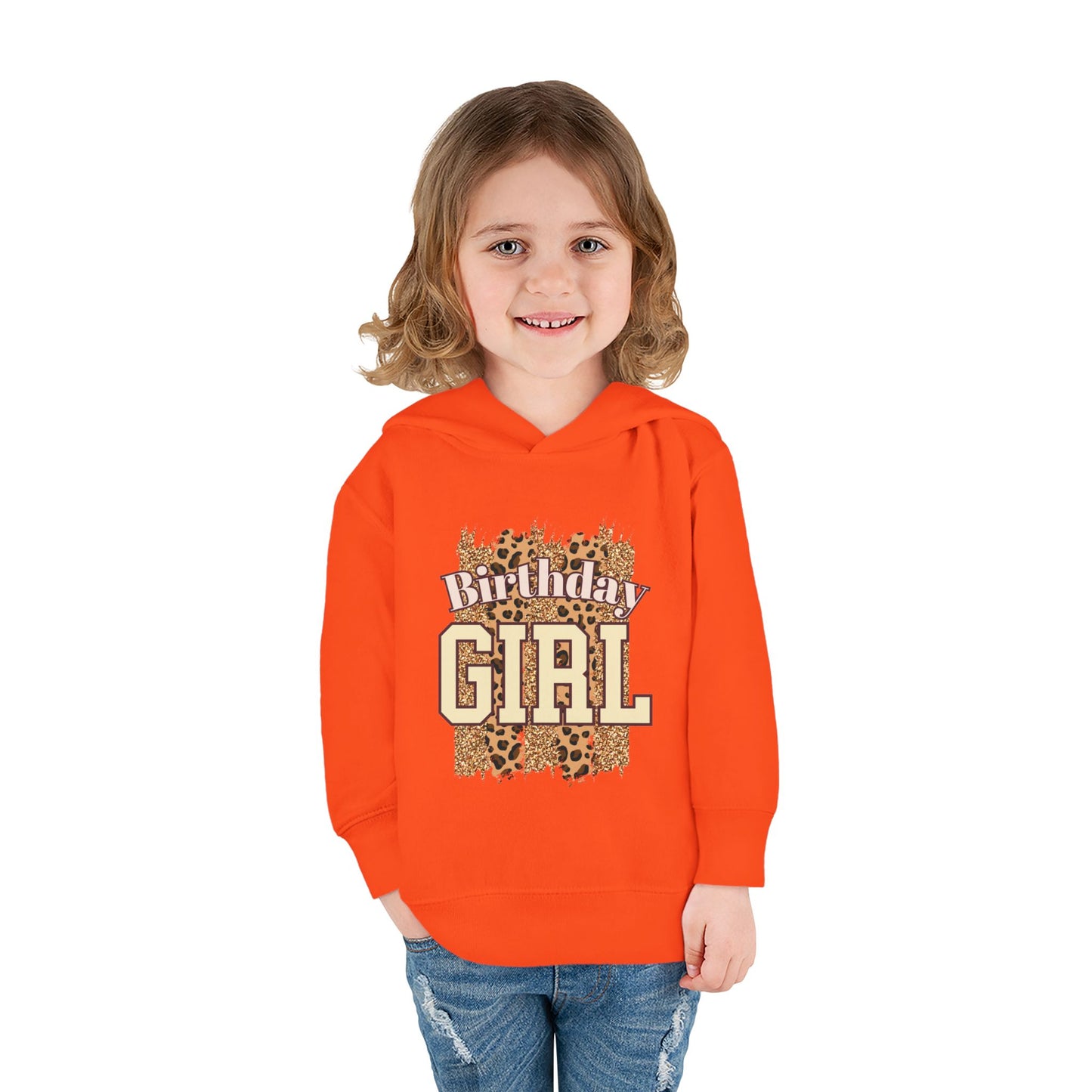 Birthday Girl Toddler Fleece Hoodie - Cute Animal Print Design