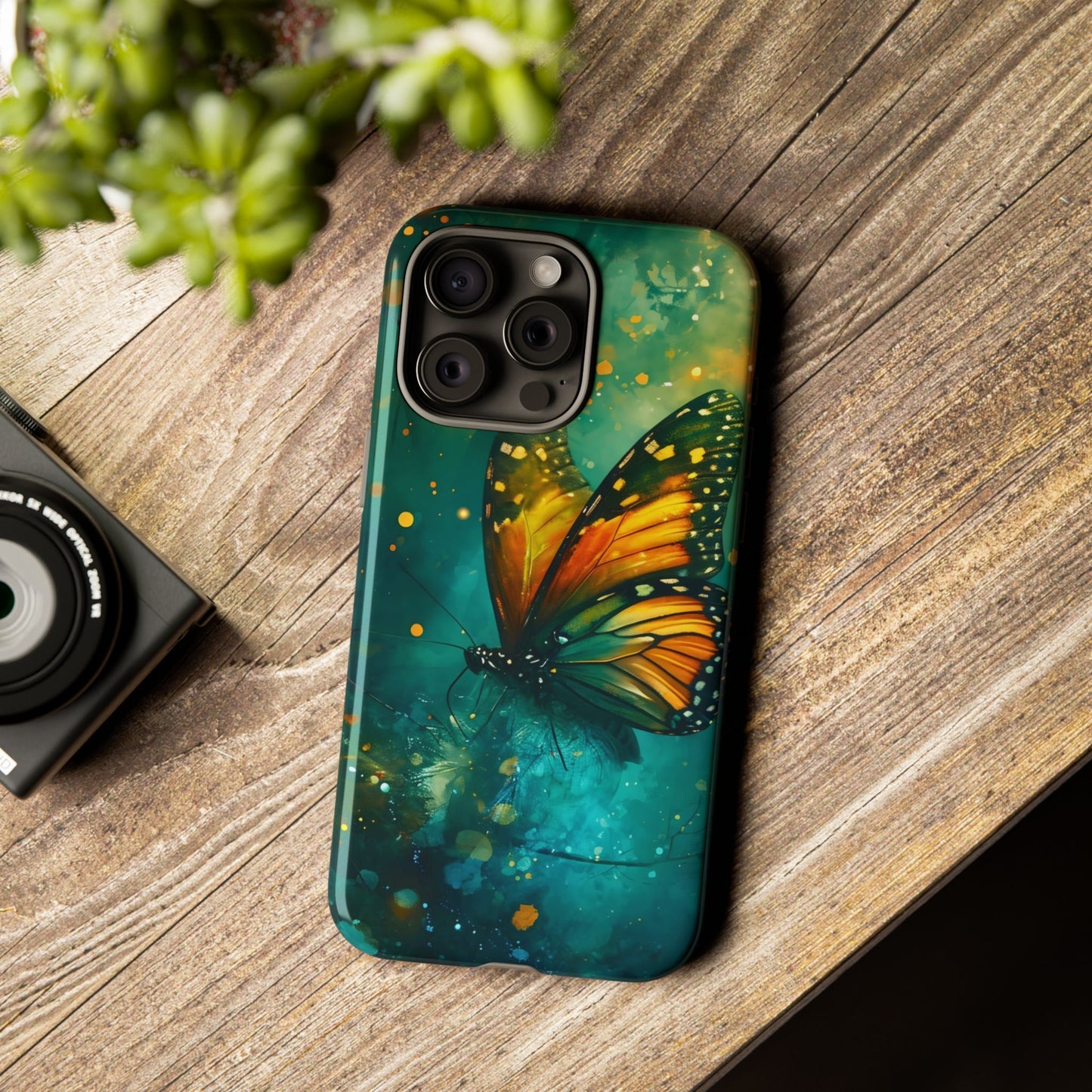 Colorful Butterfly Phone Case, Tough Cases for iPhone and Samsung, Cute Tech Accessories, Nature Lovers Gift, Vibrant Floral Design