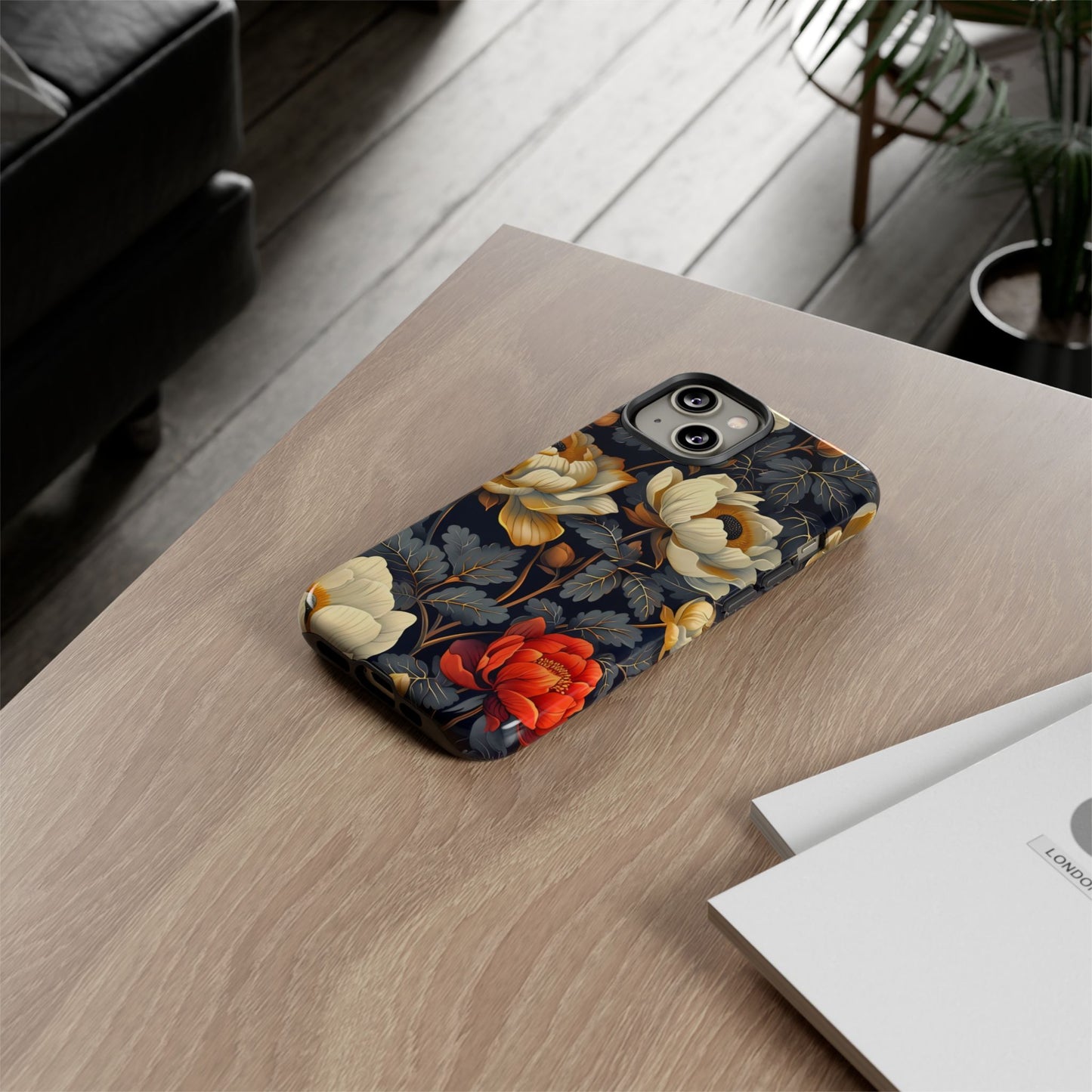 Floral Phone Case - Tough Cases, Stylish Mobile Cover, Flower Design, Holiday Gift, Trendy Accessory, Eco-Friendly Case