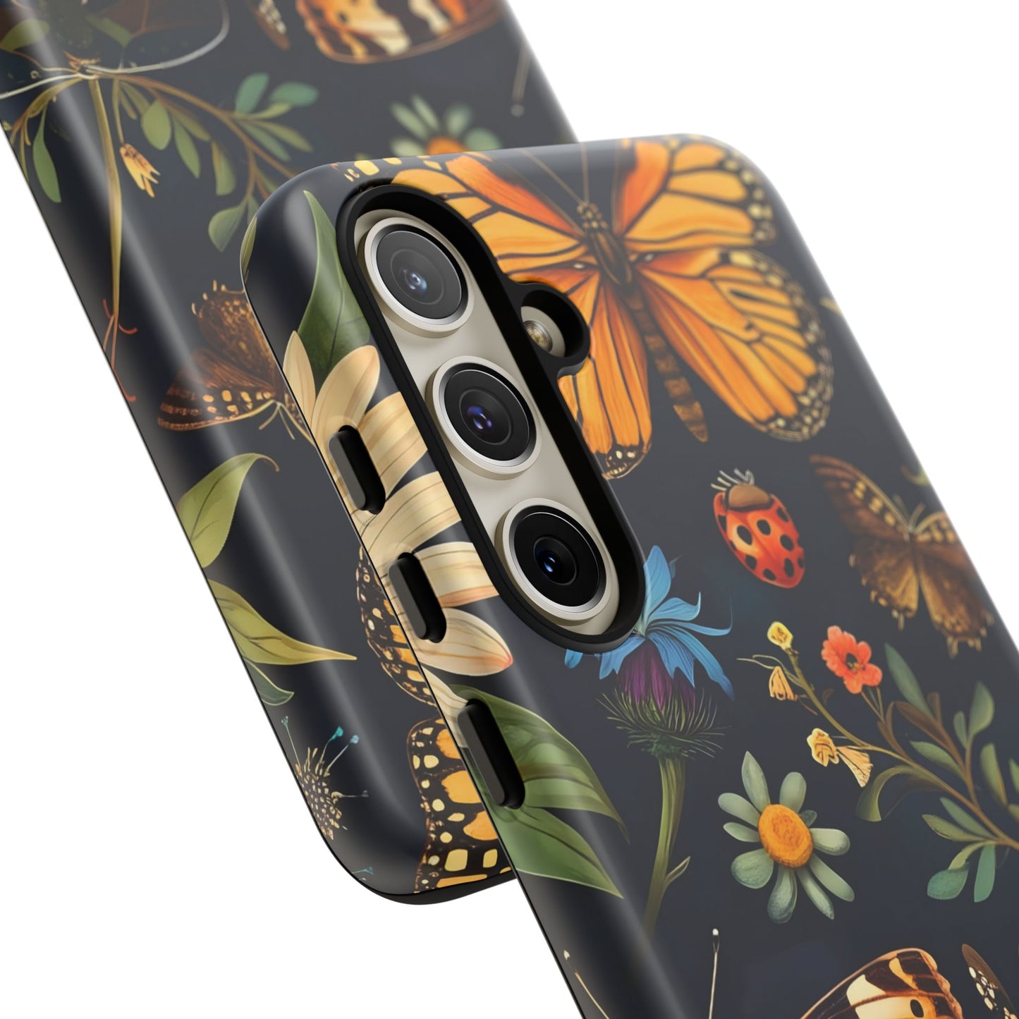 Nature-Inspired Phone Case | Floral Butterfly Design, Tough Phone Cover, Gift for Nature Lovers, Cute Butterfly Case, Home Decor
