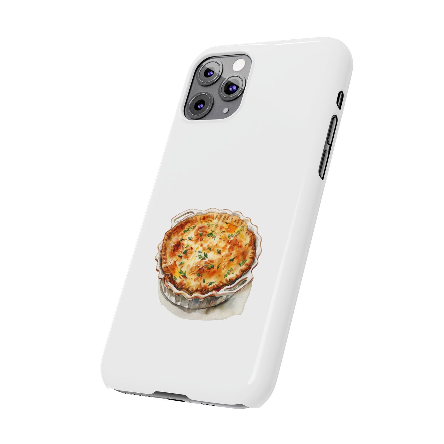 Quiche Lover Slim Phone Cases, Cute Foodie Phone Cover, Quirky Gift for Chefs, Kitchen Decor, Foodie Birthday Gift