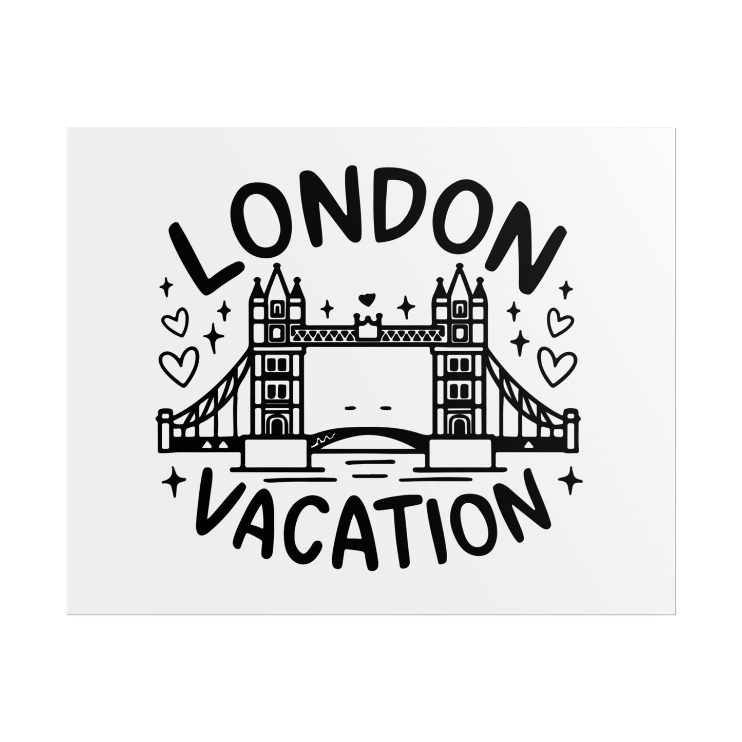 London Vacation Rolled Poster - Travel Decor for Home, Wall Art Print, Gift for Travelers, London Artwork, Holiday Gift Idea