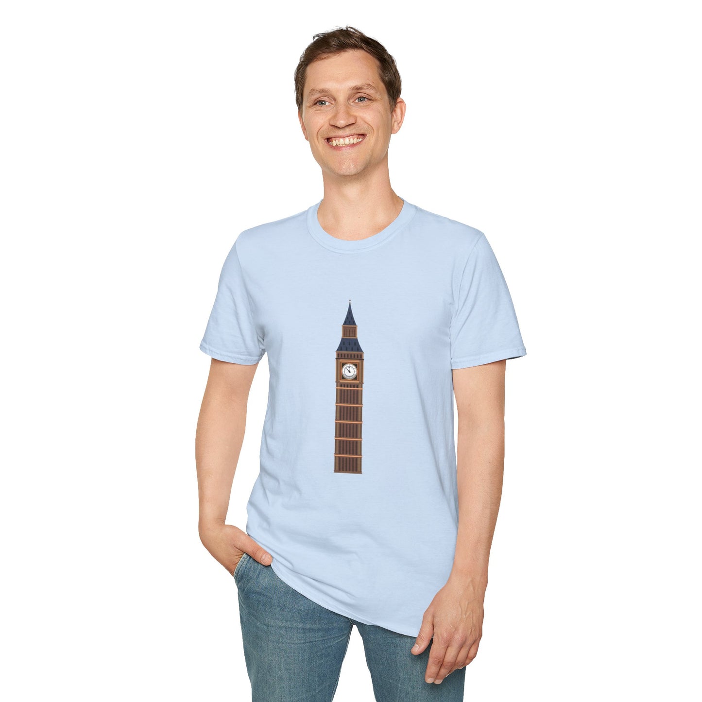 Unisex Softstyle T-Shirt Durable - London’s Legendary Big Ben Tower