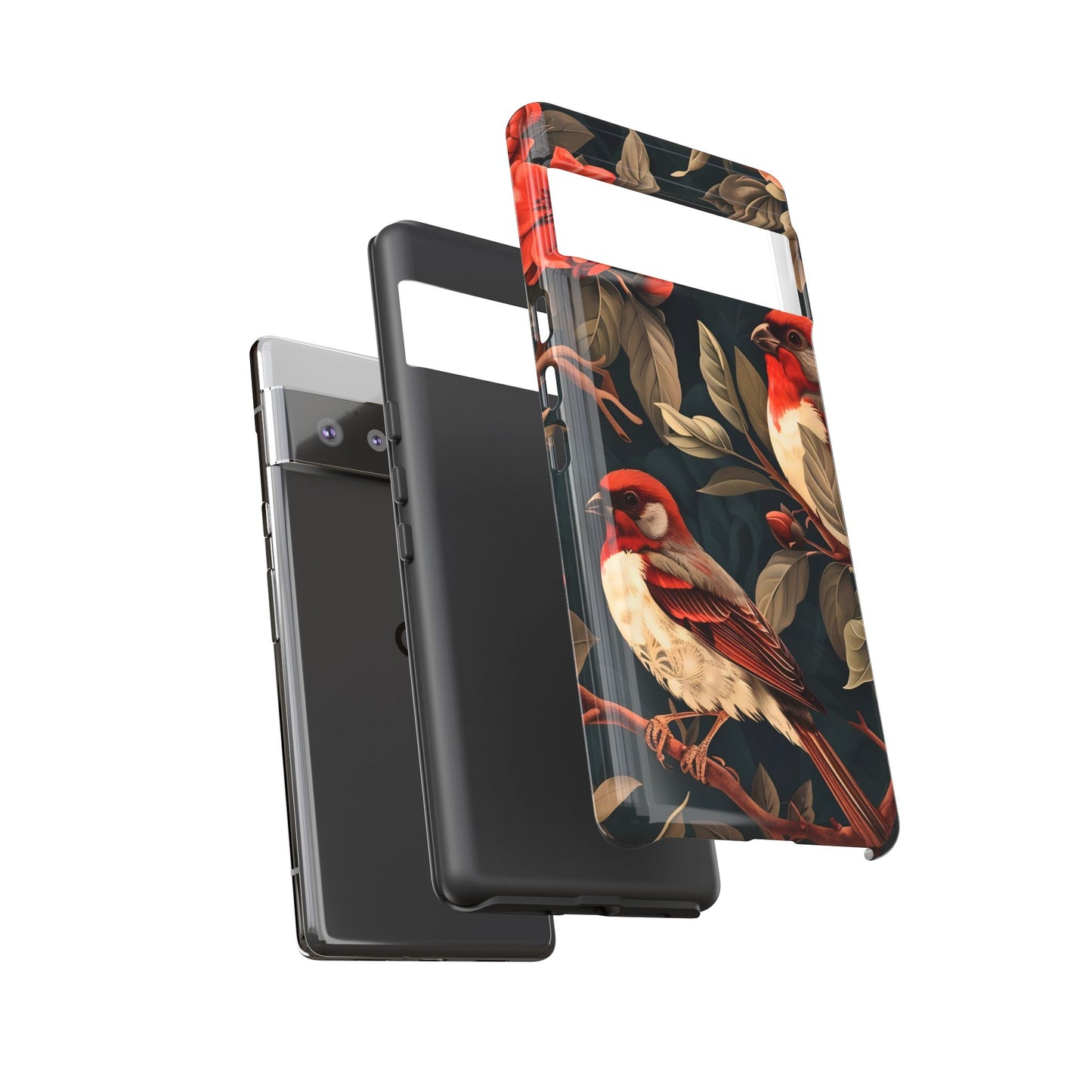 Elegant Bird Phone Case, Floral Tough Cases, Nature Lover Gift, Stylish Mobile Cover, Unique Phone Accessory