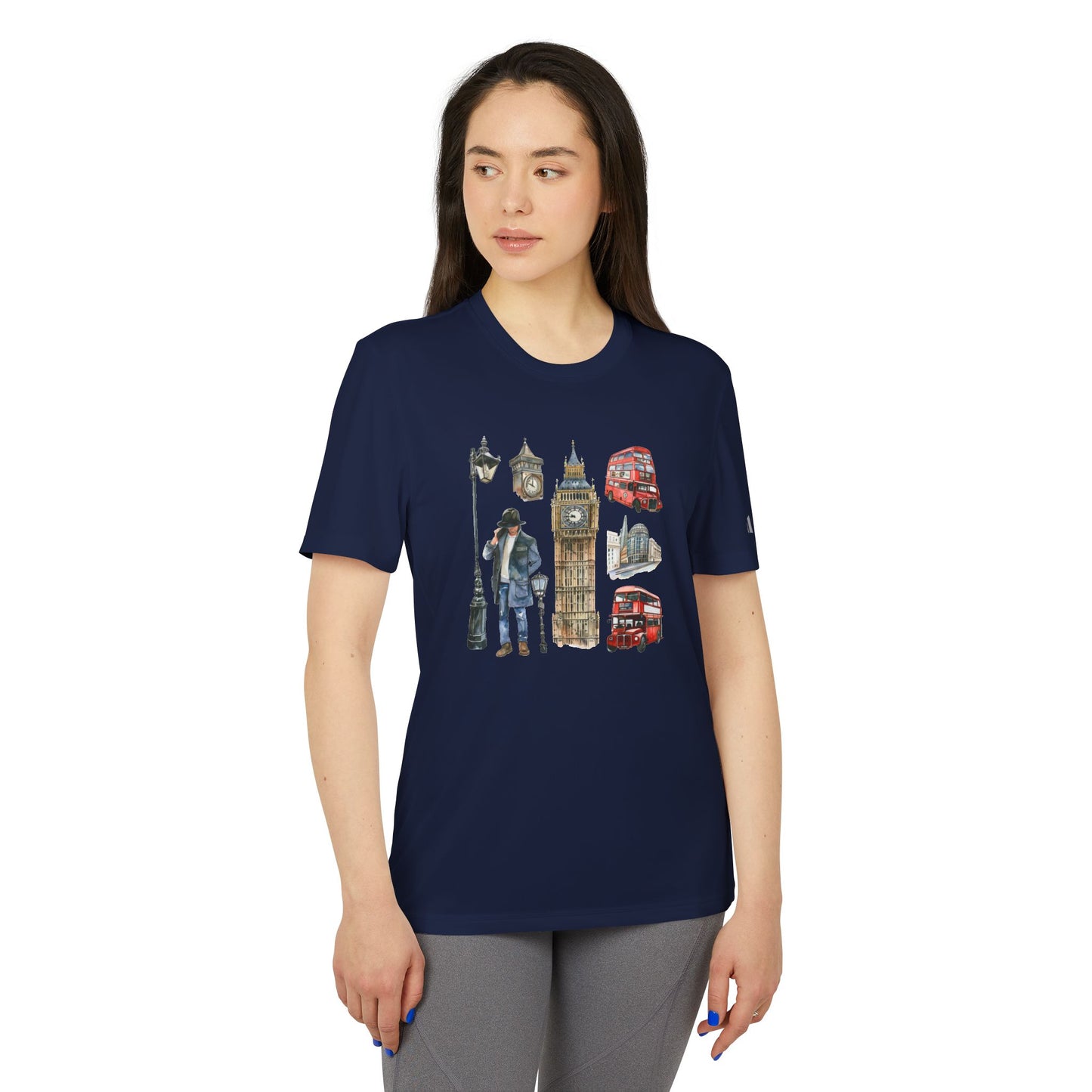 Unisex Sport T-Shirt - Watercolor England Icons Wall Art