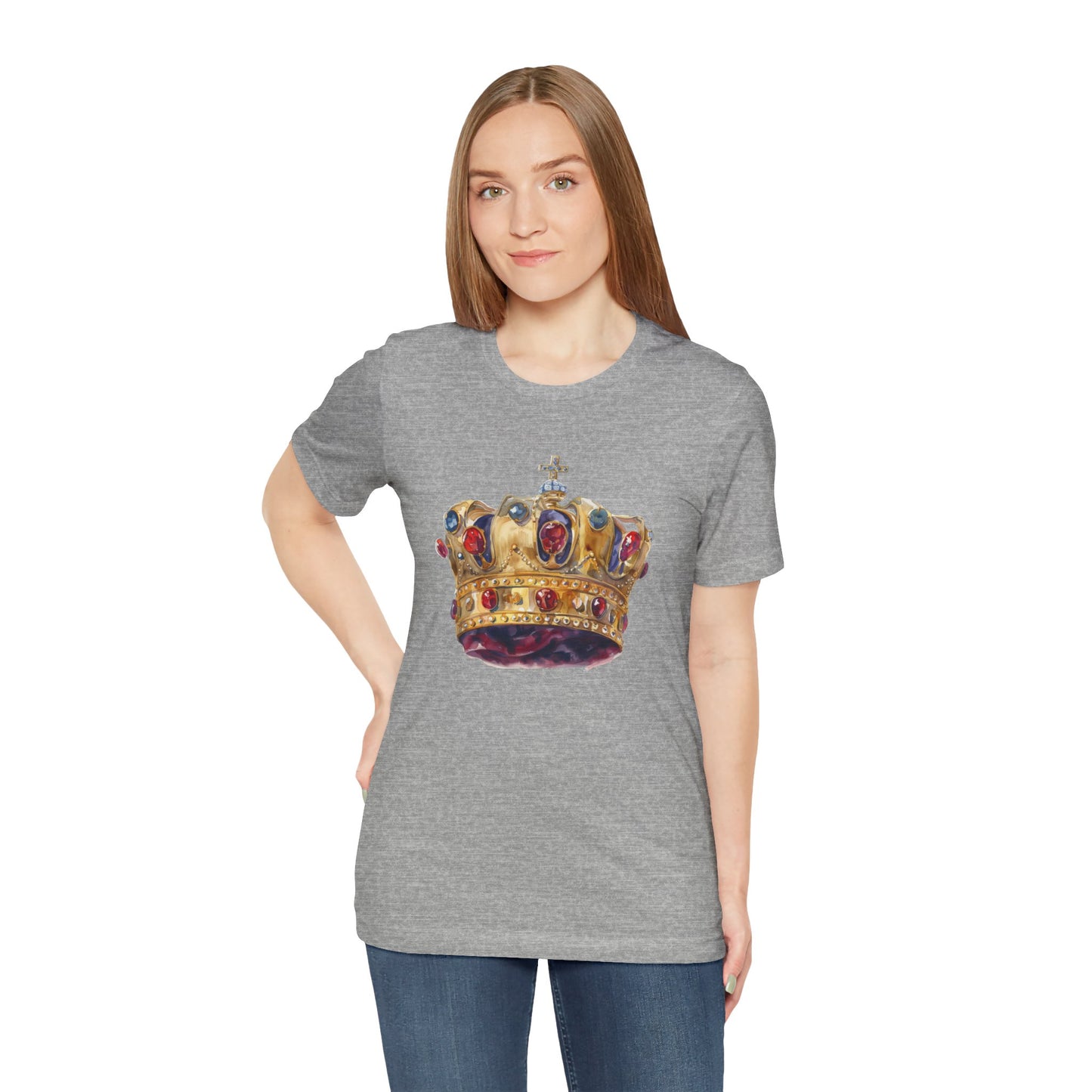 Unisex Jersey Short Sleeve Tee - British Royal Crown Design