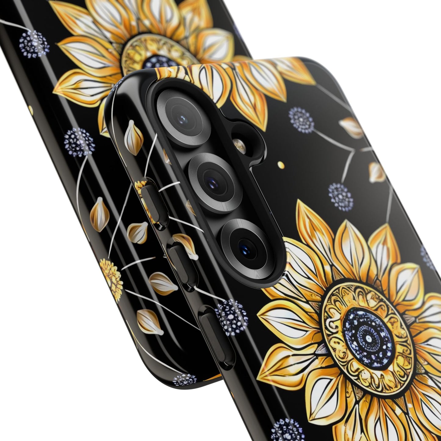 Floral Phone Case with Mandala Design, Tough Cases for iPhone & Samsung, Boho Style, Gift for Her, Unique Accessories