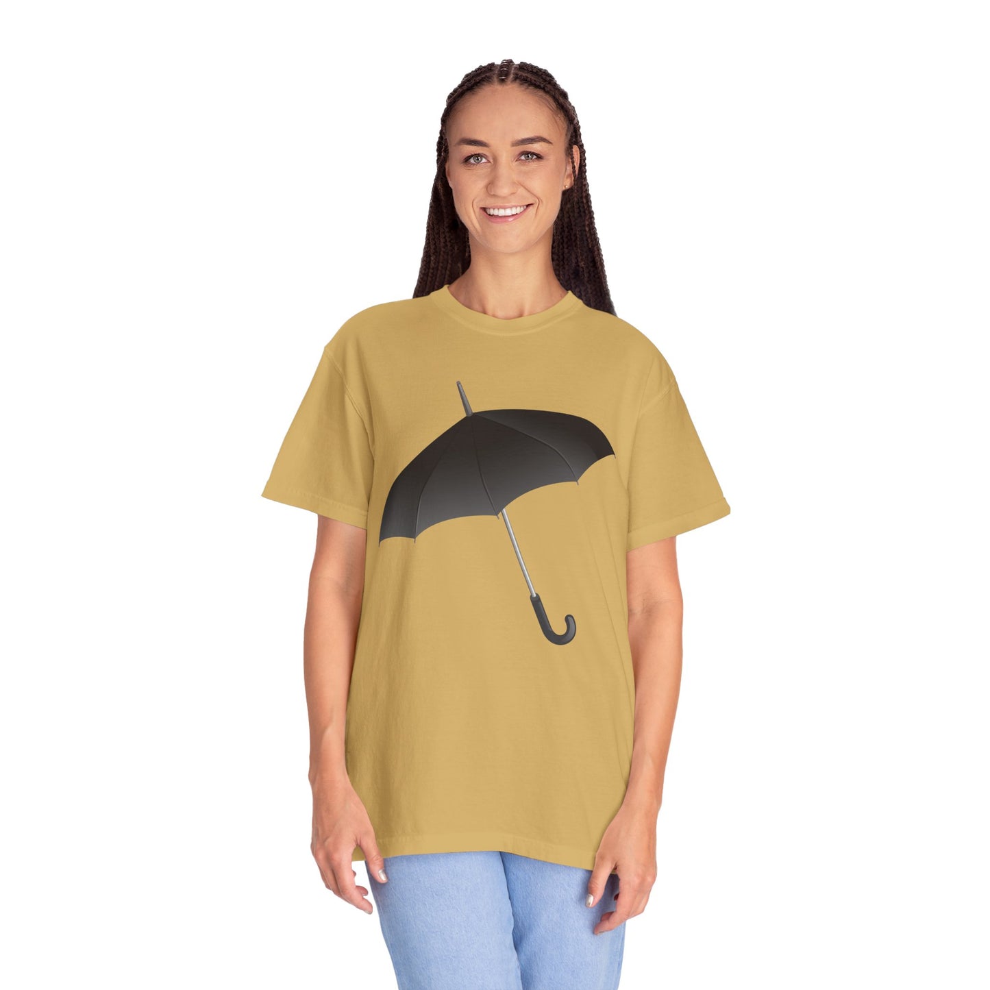 Unisex Garment-Dyed T-shirt - Regal Royal Umbrella - Elegant and Majestic Design