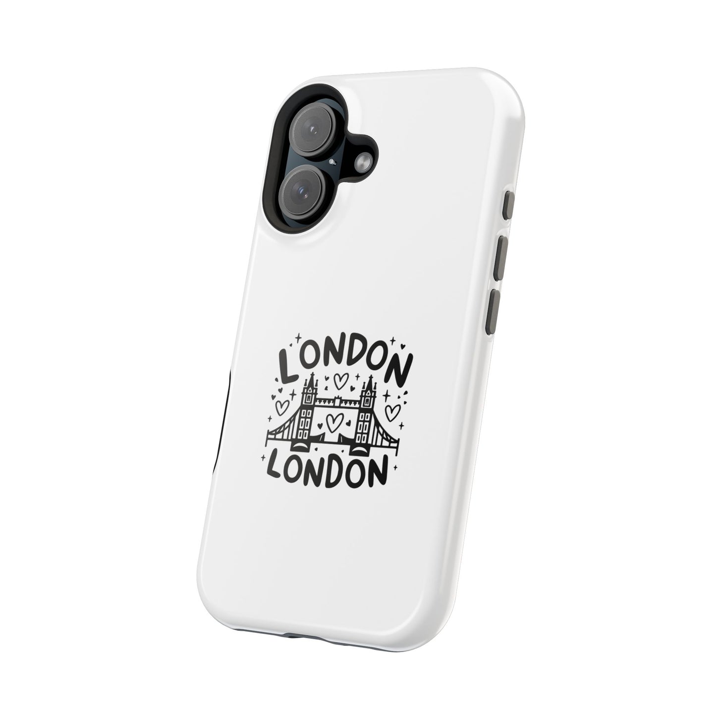 London-Themed Magnetic Phone Case, Cute Phone Cover, Trendy Gift for Travelers, City Lovers, Unique Accessory for iPhone